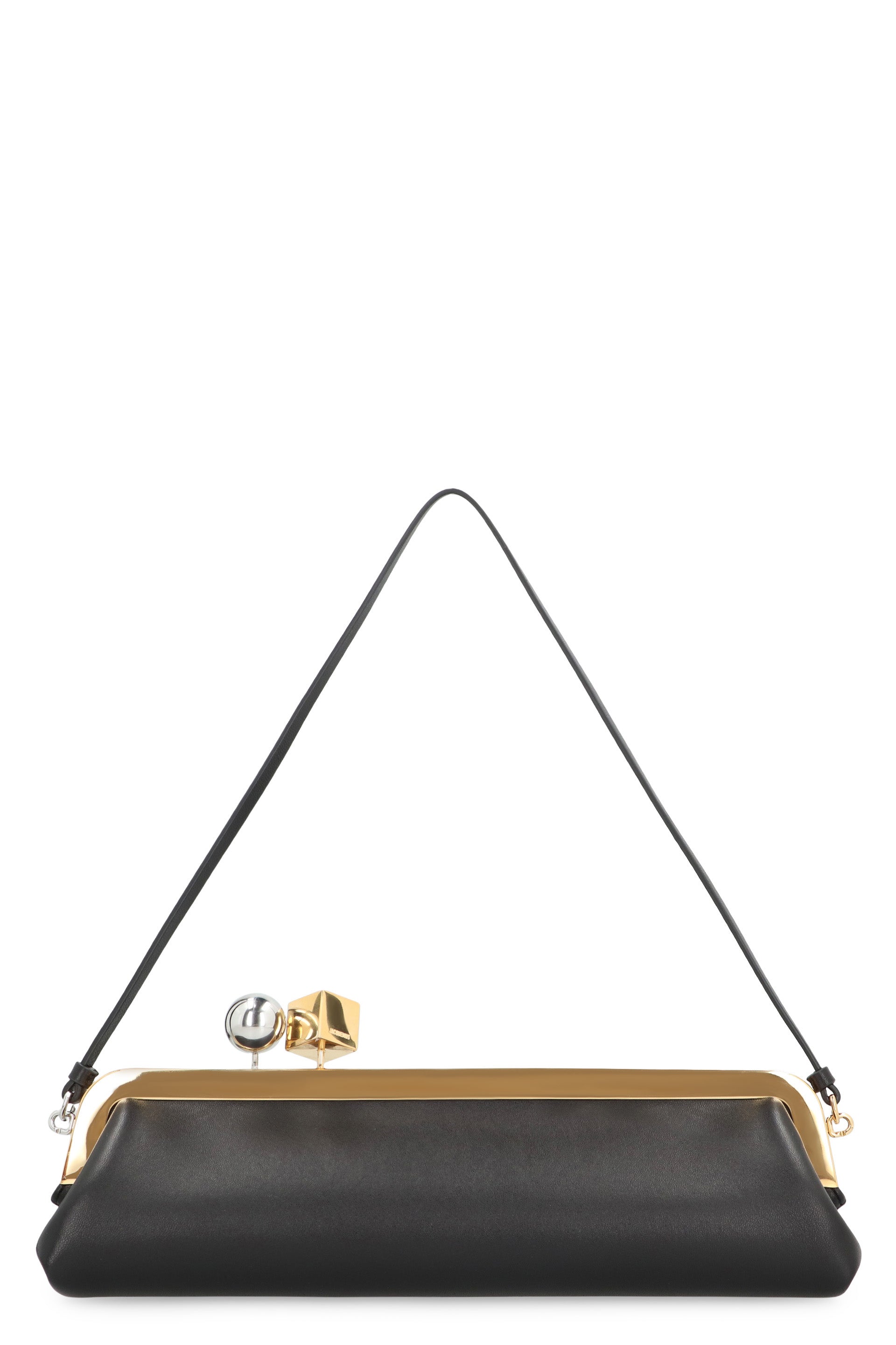 JACQUEMUS Elegant Mini Leather Clutch with Removable Handle