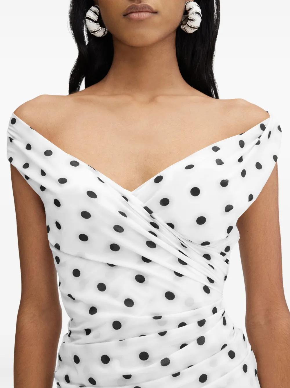 JACQUEMUS Mini Print Dots Dress