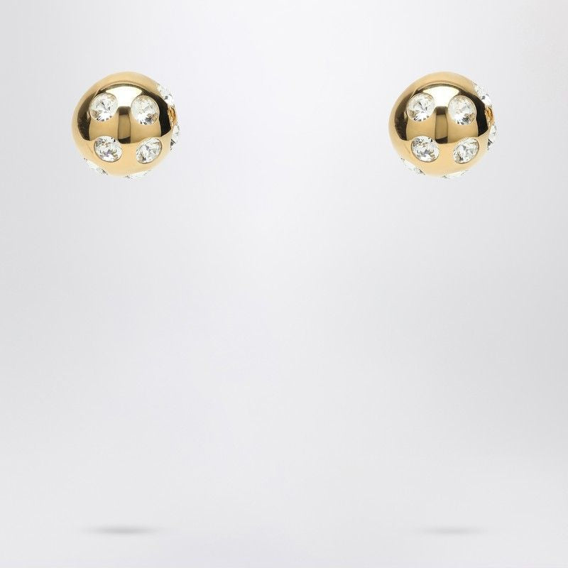 JACQUEMUS Square Round Rhinestone Earrings