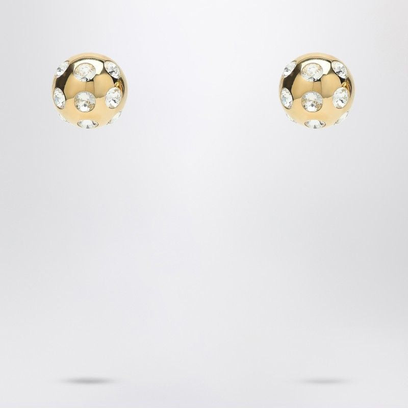 JACQUEMUS Square Round Rhinestone Earrings