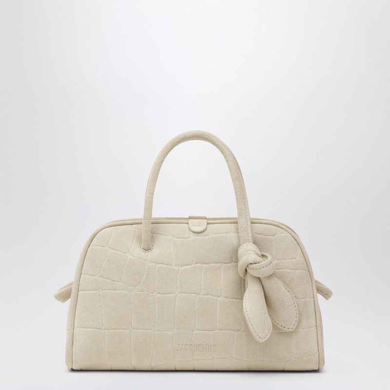 JACQUEMUS Mini Crocodile Print Leather Handbag