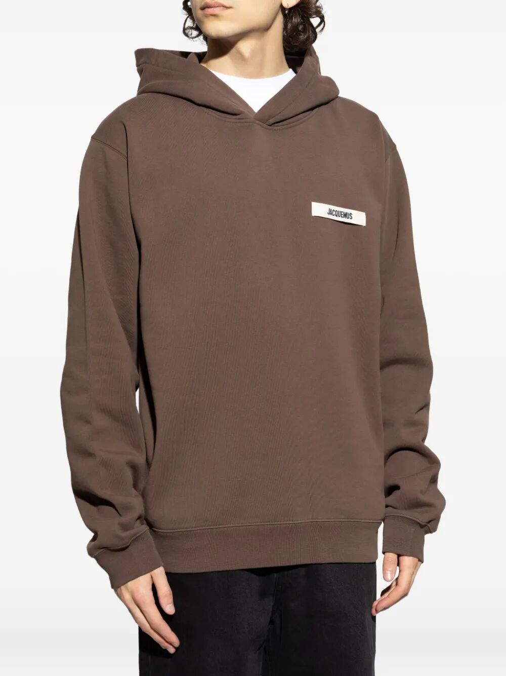 JACQUEMUS Classic Hoodie with Logo Label for Men