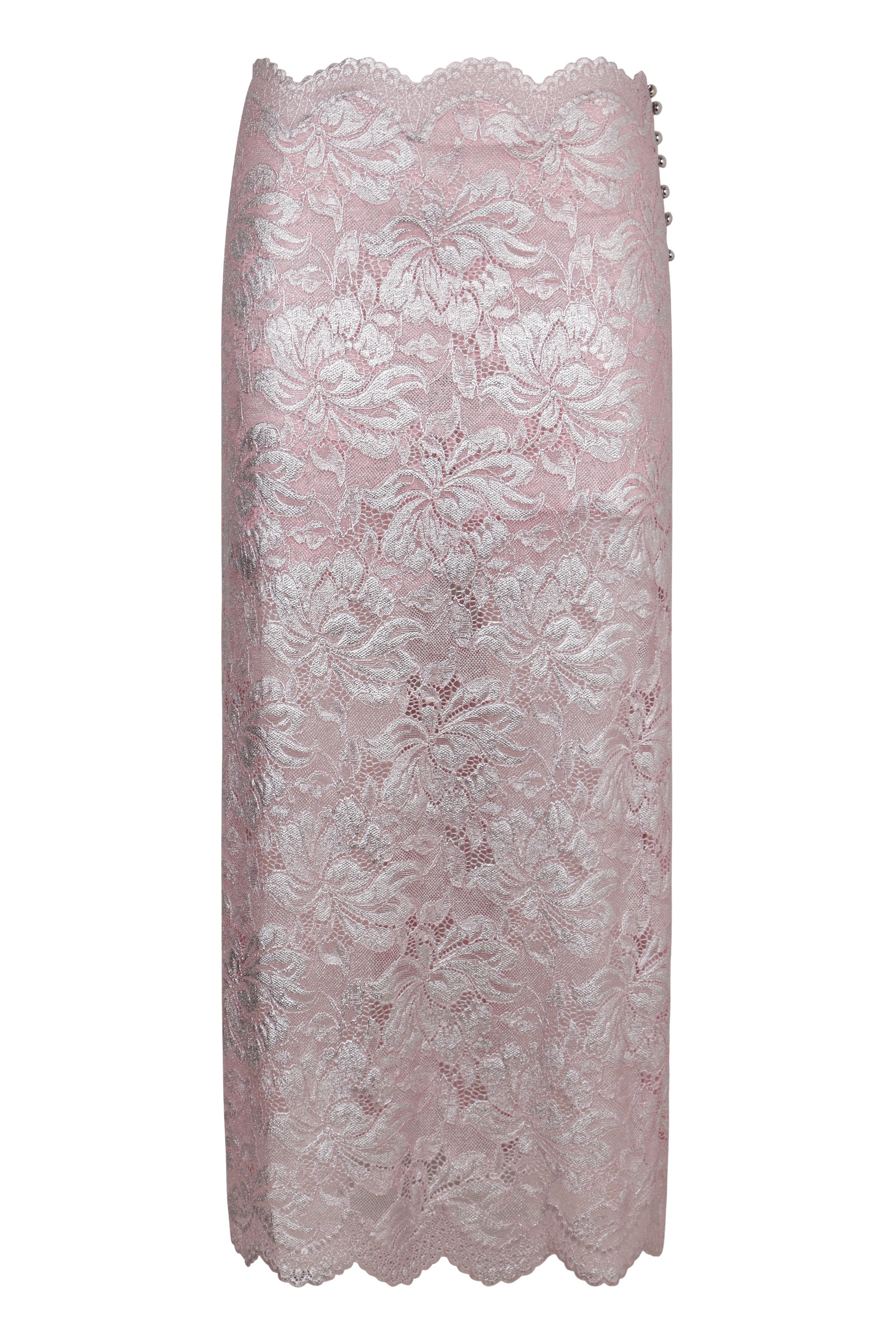 PACO RABANNE Scalloped Hem Lace Skirt