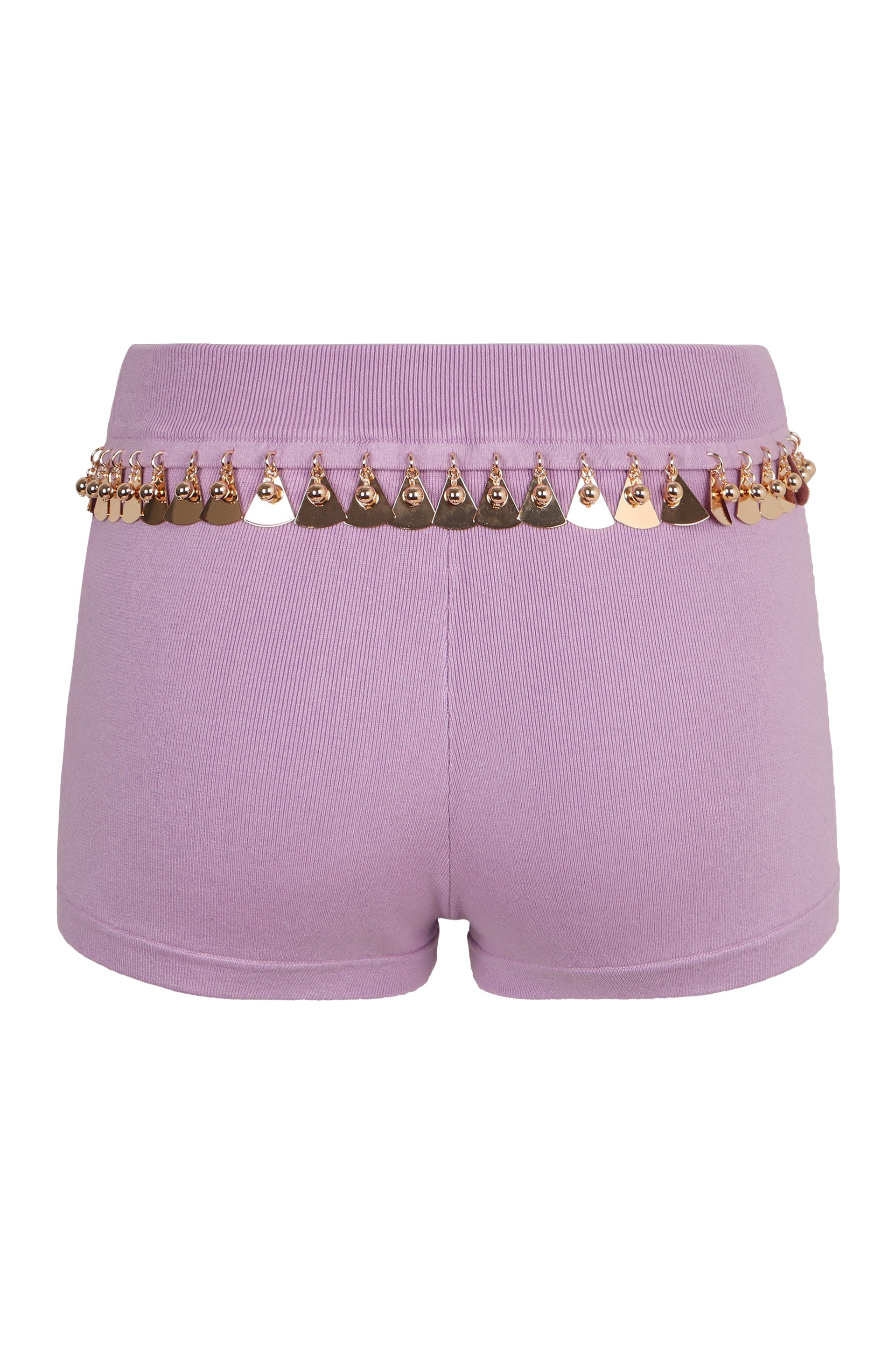 PACO RABANNE Sequin Embellished Knit Shorts