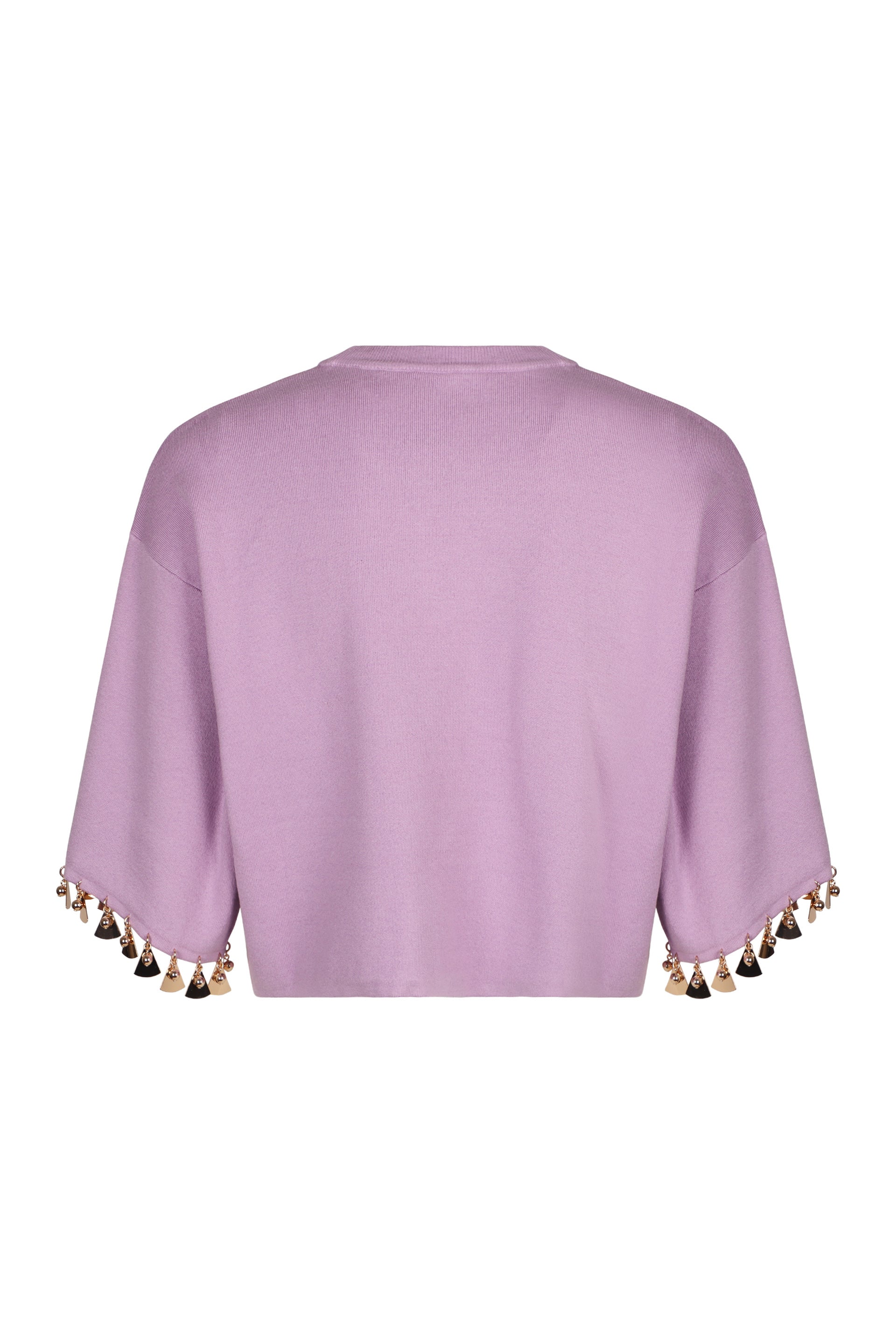 PACO RABANNE Cropped Cotton Blend Crew-Neck Sweater