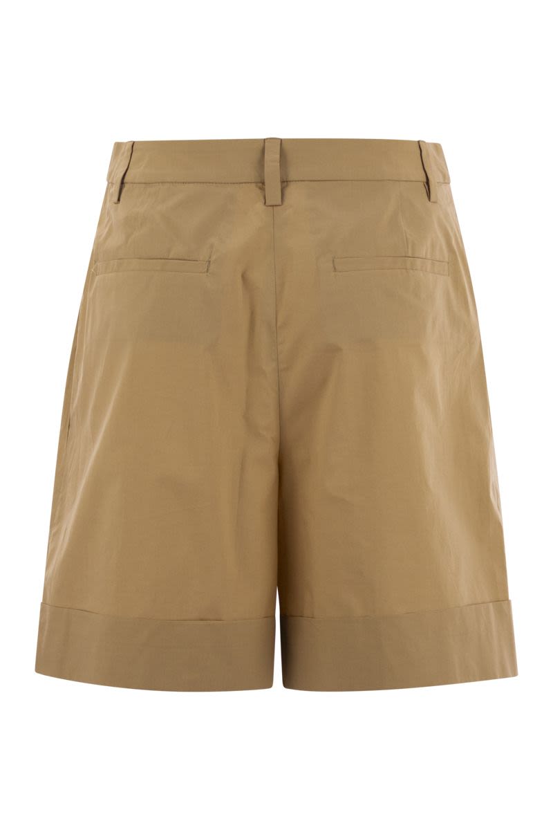 MVP WARDROBE Regular Fit Cotton Shorts with Darts