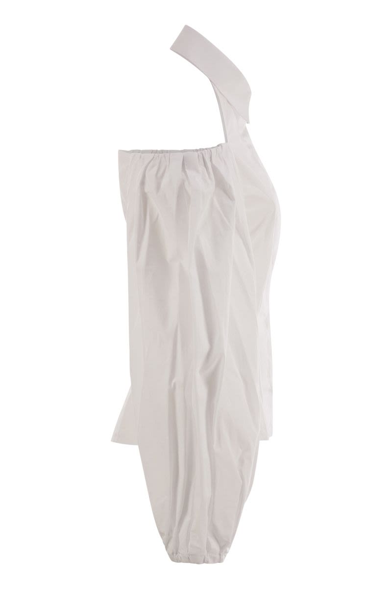 MVP WARDROBE Romantic Cotton Shirt with Balloon Sleeves - Regular Fit