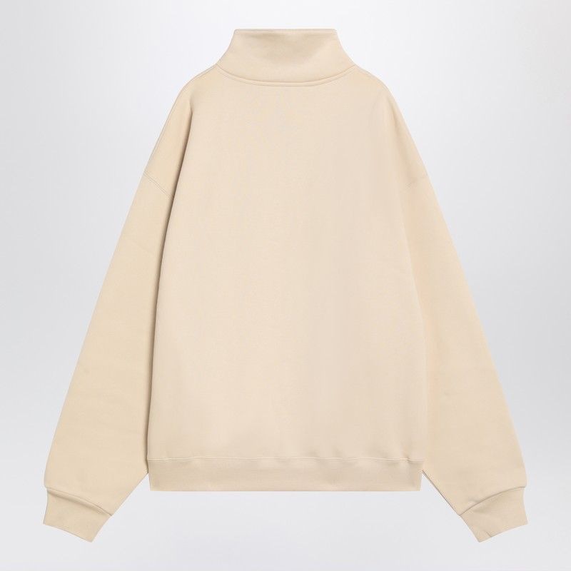 JACQUEMUS Cotton Zip-Up Sweatshirt with High Collar - Men's