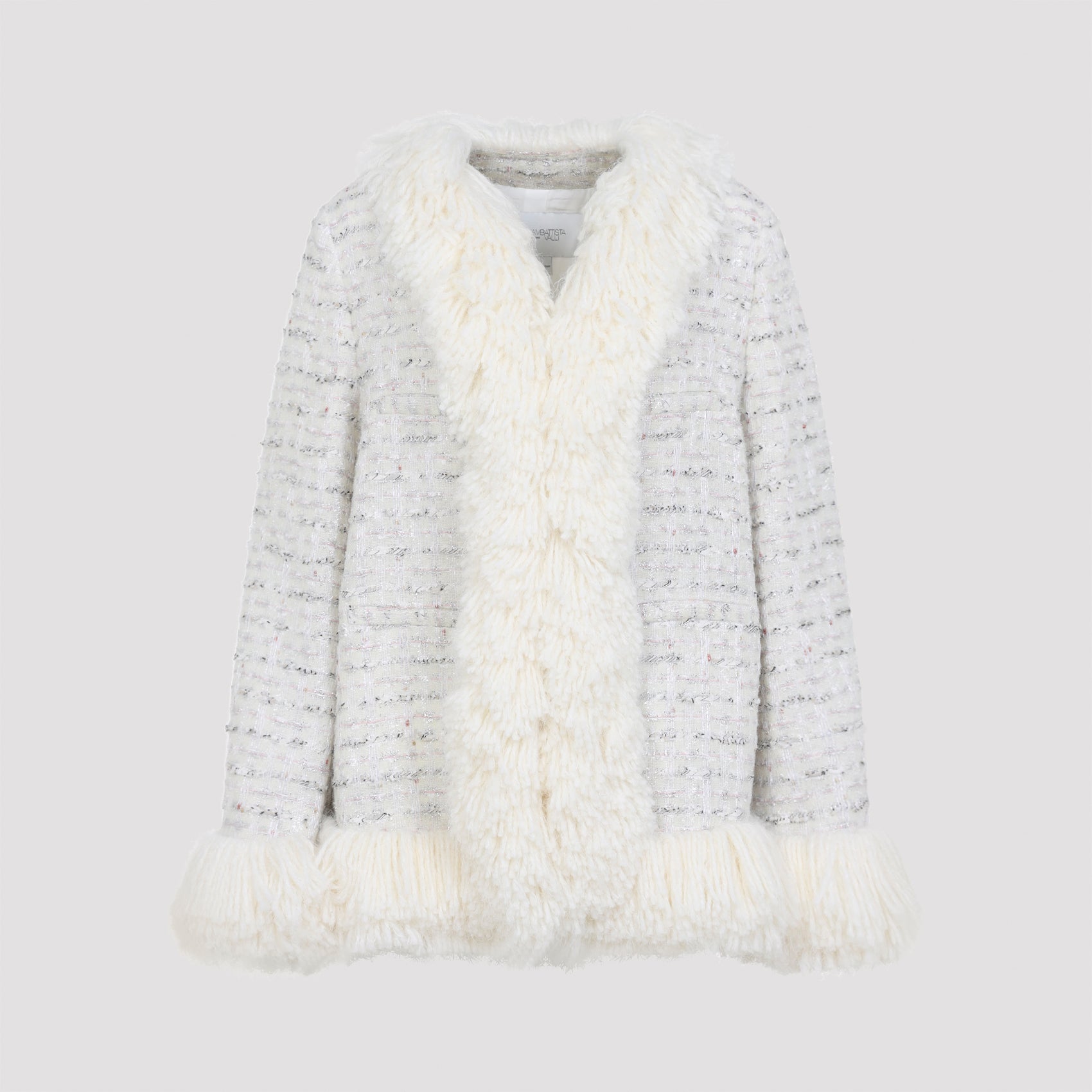 GIAMBATTISTA VALLI Wool Blend Jacket with Fur Trims for Women