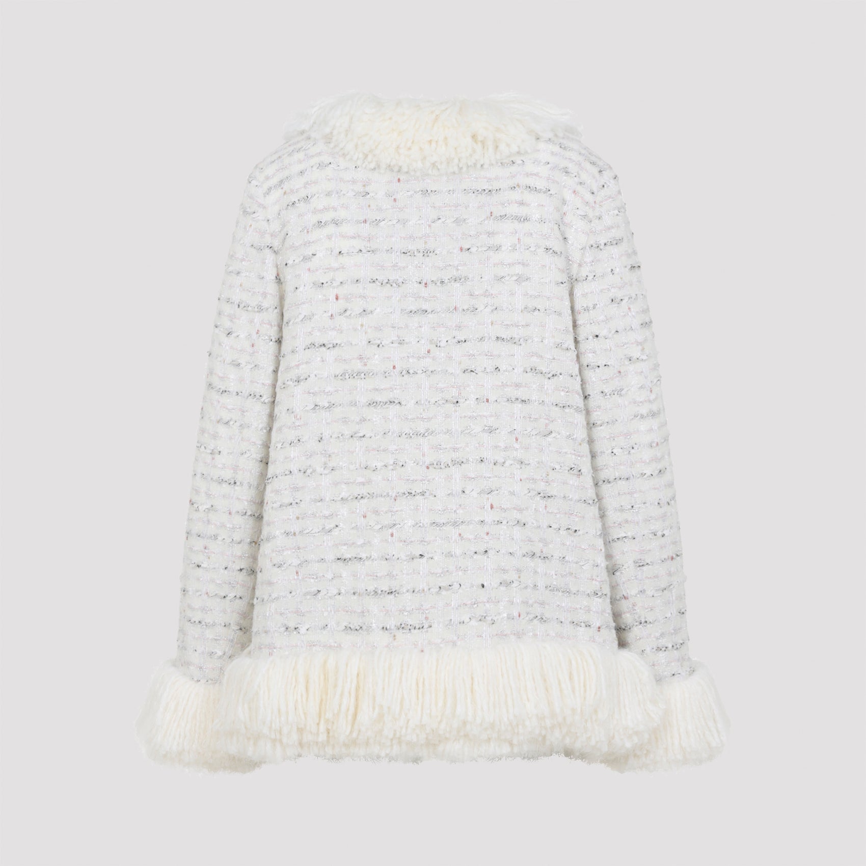 GIAMBATTISTA VALLI Wool Blend Jacket with Fur Trims for Women