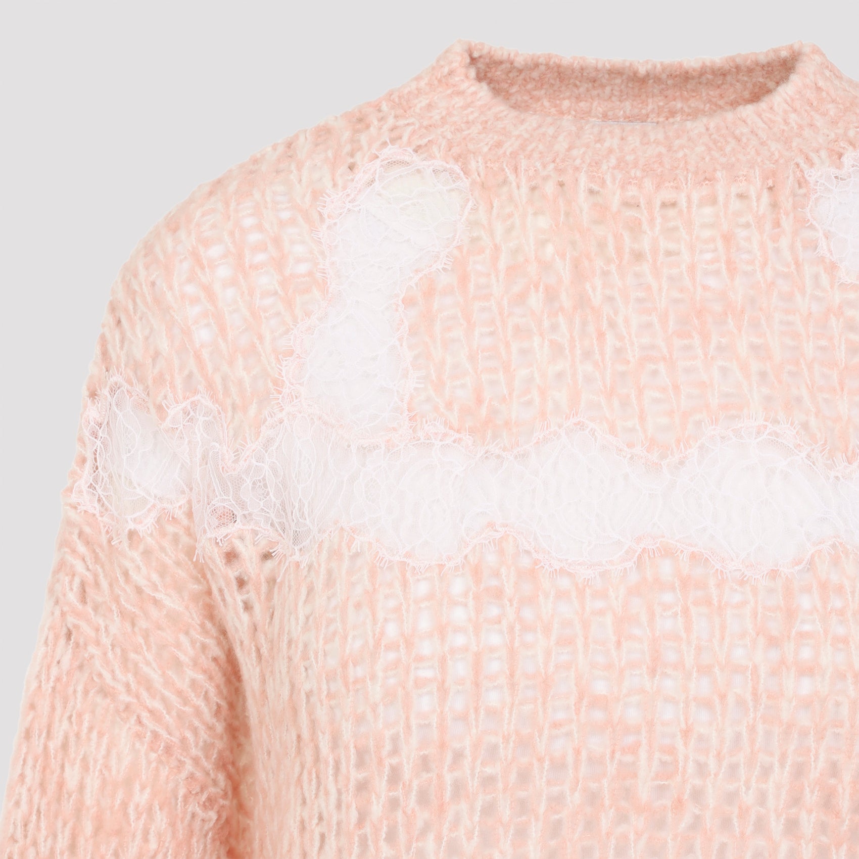 GIAMBATTISTA VALLI Wool Pullover with Lace Details - FW25