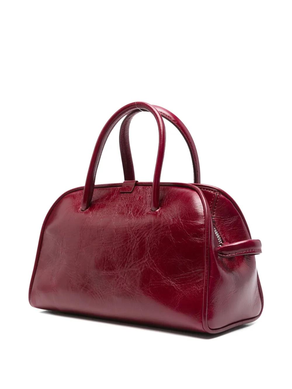 JACQUEMUS Mini Leather Bowling Handbag