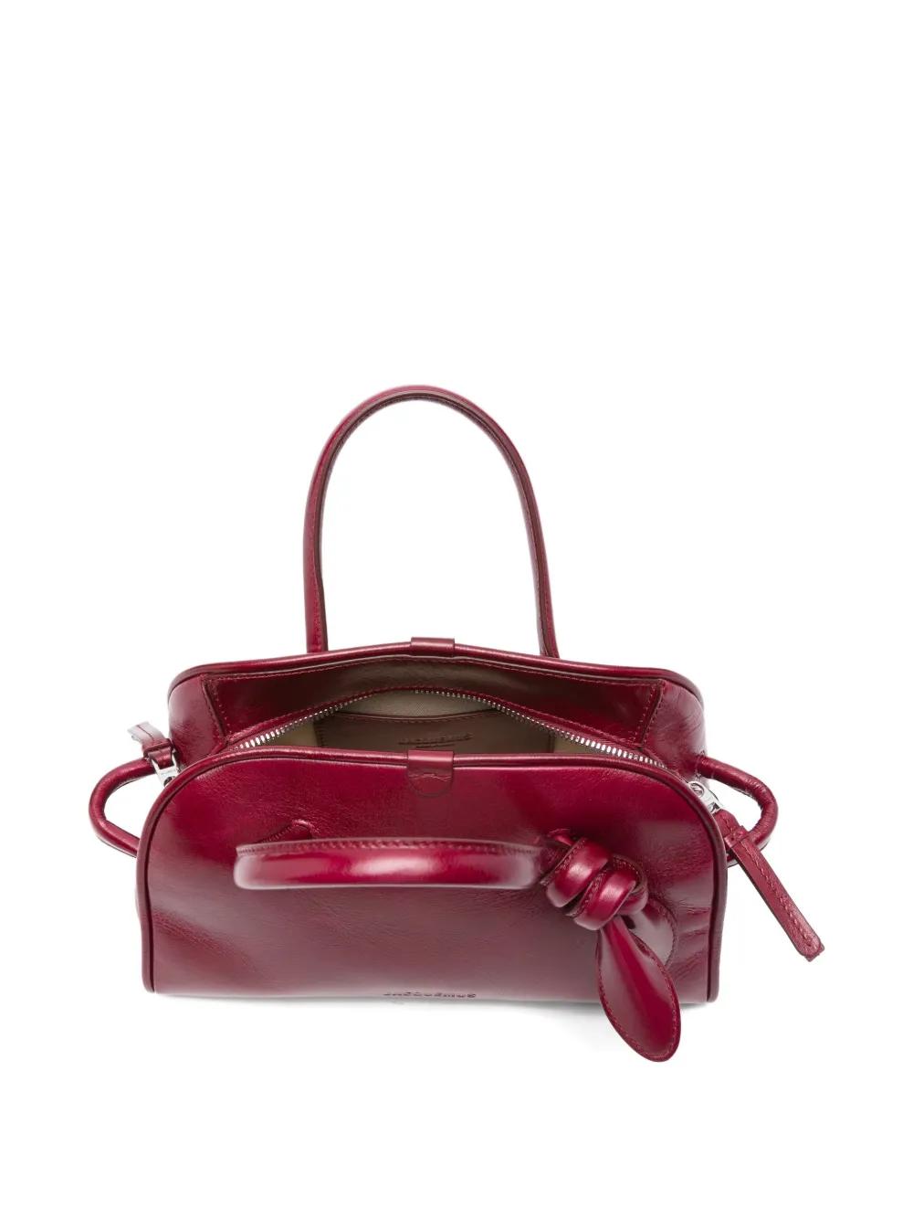 JACQUEMUS Mini Leather Bowling Handbag