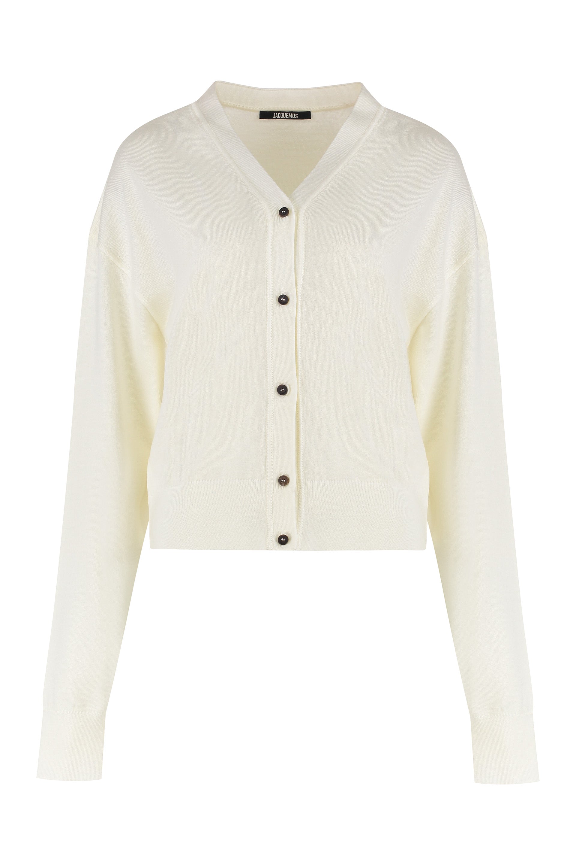 JACQUEMUS Chic V-Neck Wool-Blend Cardigan