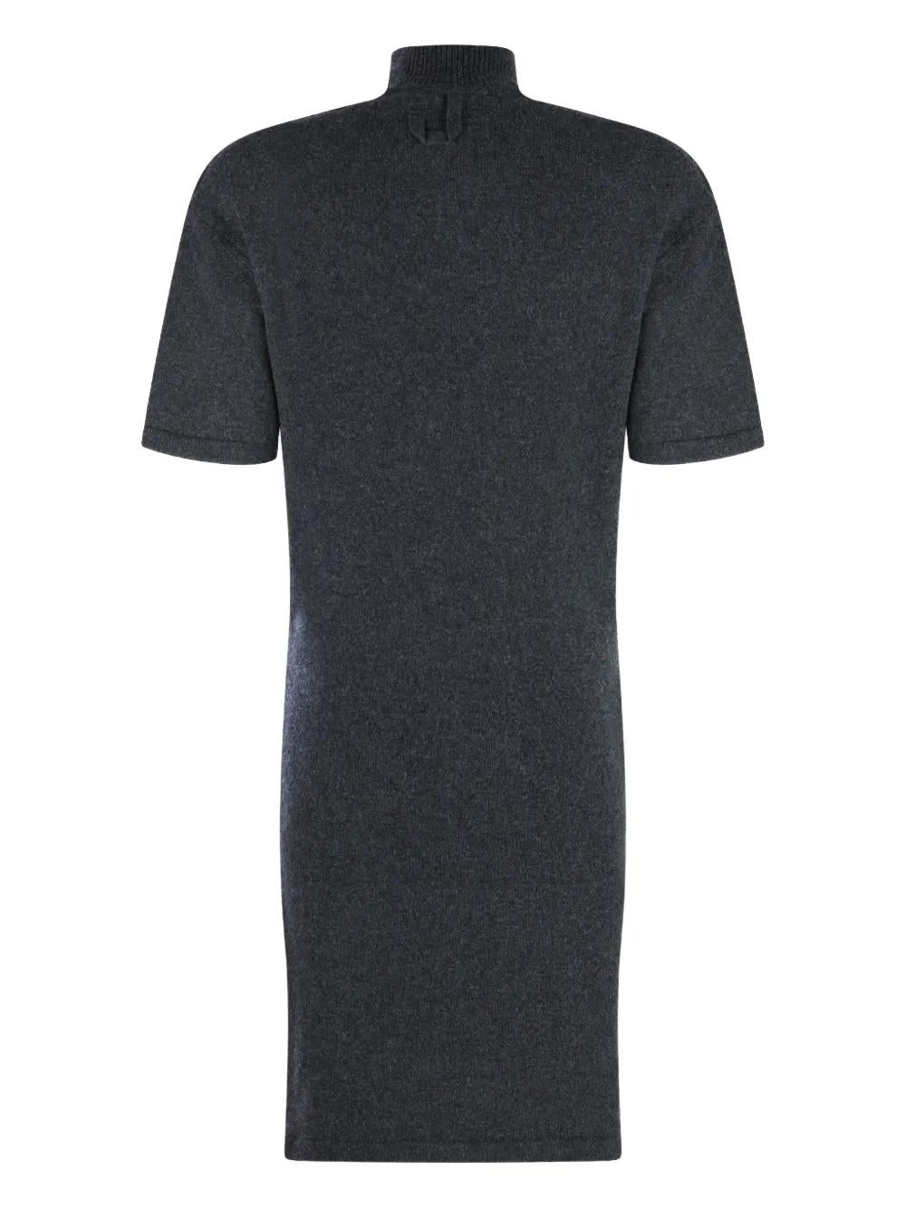 JACQUEMUS Short-Sleeve Turtleneck Mini Dress