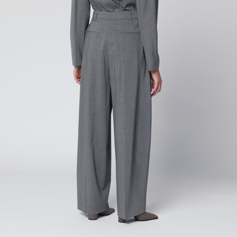 JACQUEMUS Pleated Wool Trousers - High Waist