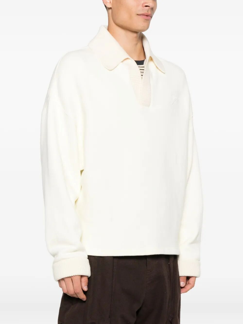 JACQUEMUS Long Sleeve Polo Shirt - Casual Elegance
