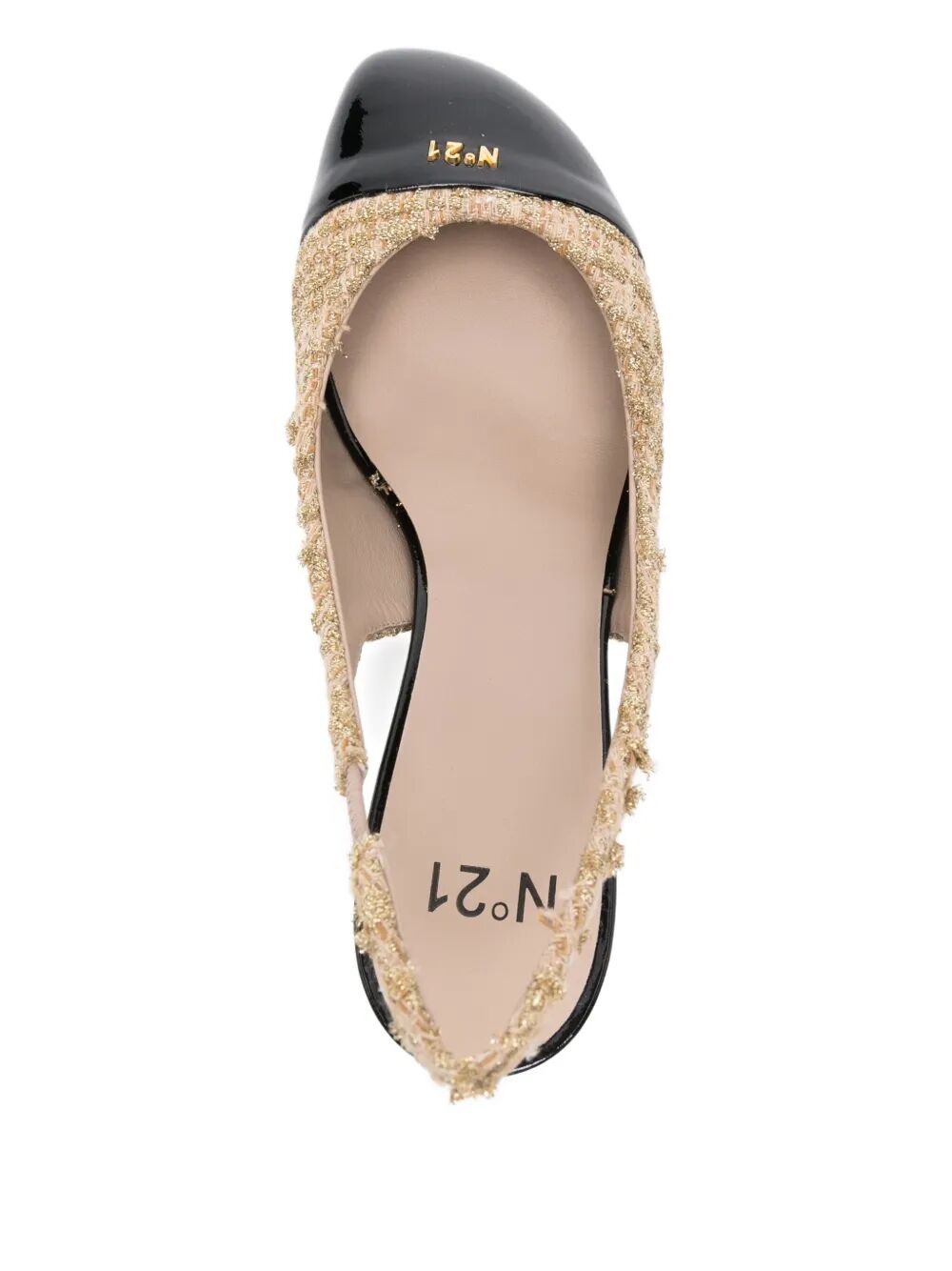 N21 Slingback Shoes - Women's Patent Leather Design