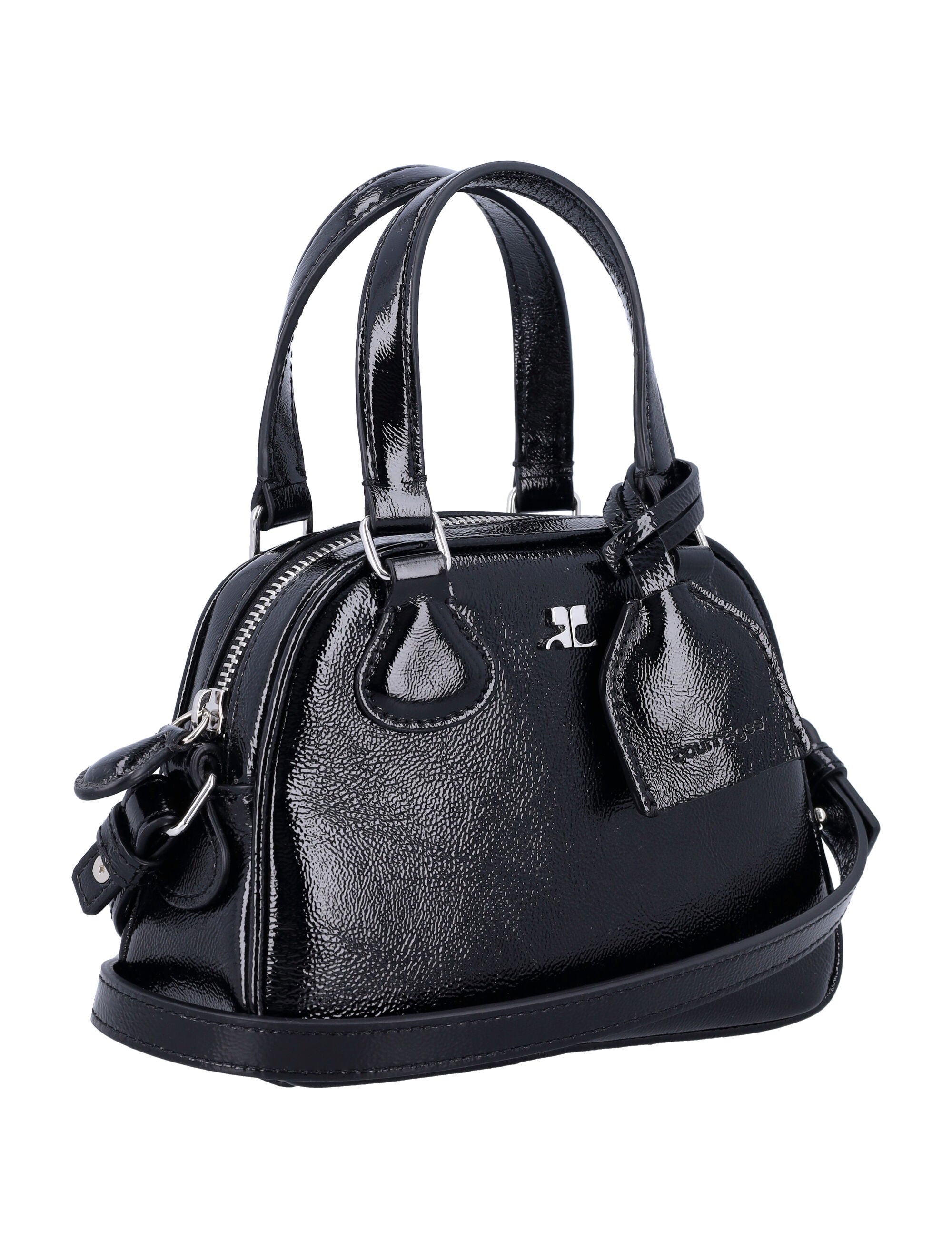 COURREGÈS Mini Bowling Handbag with Adjustable Strap