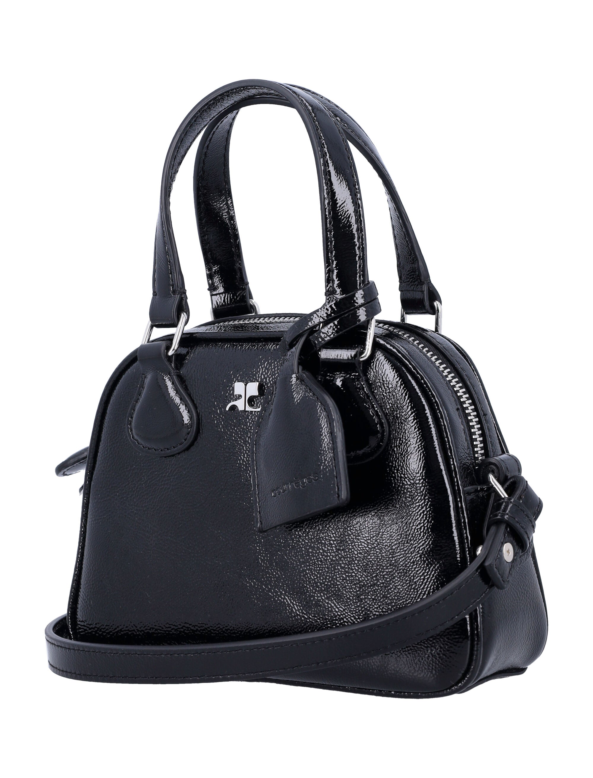 COURREGÈS Mini Bowling Handbag with Adjustable Strap