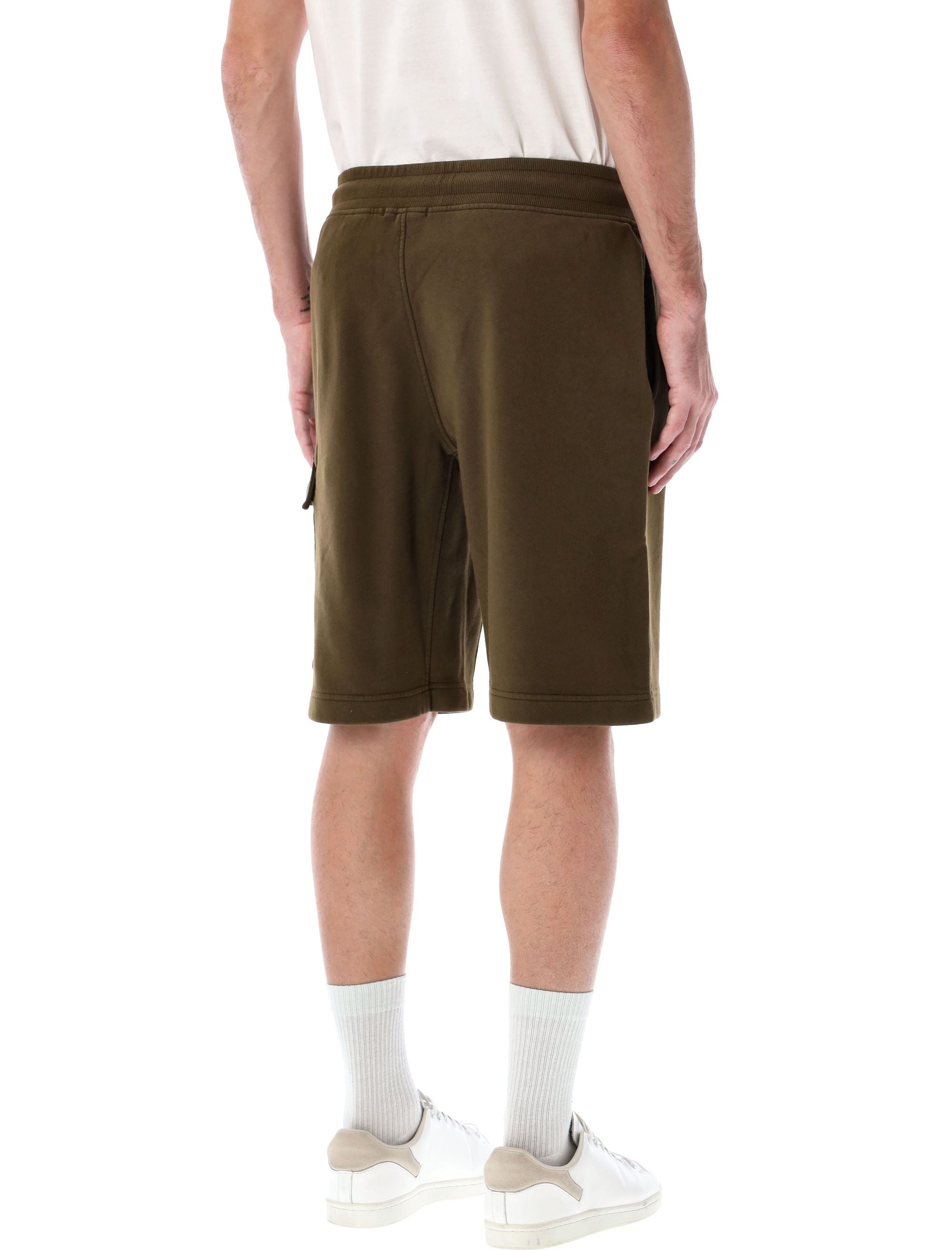C.P.COMPANY Fleece Lens Mini Shorts - Regular Fit