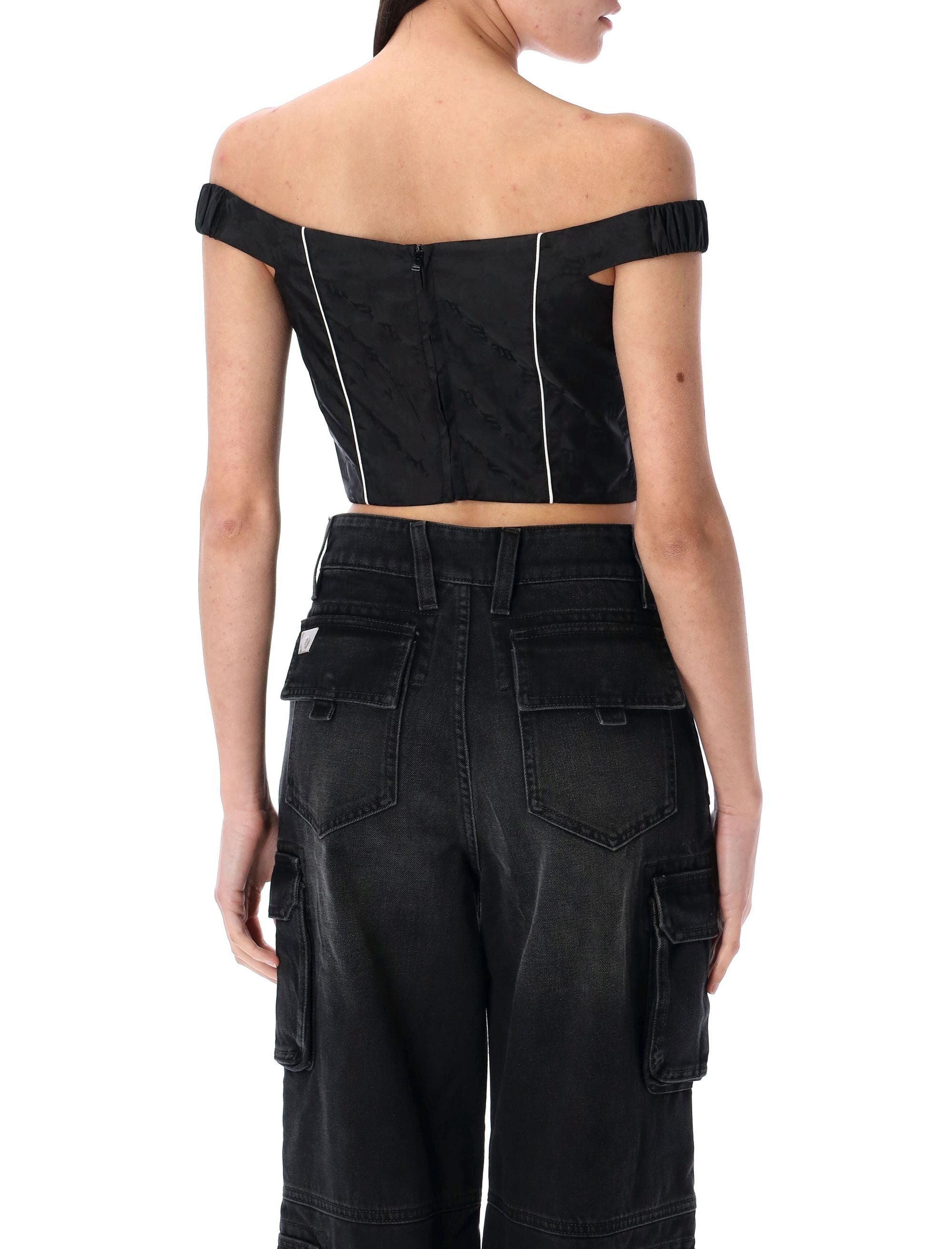 MISBHV Monogram Corset Top - Cropped Fit