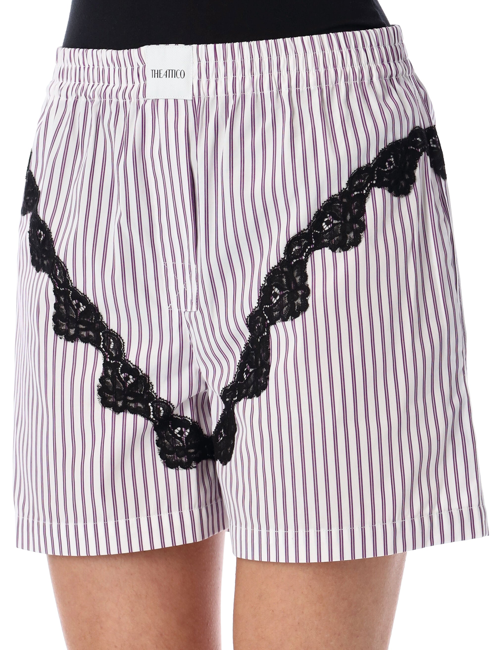 THE ATTICO Striped Short Pants Size 40