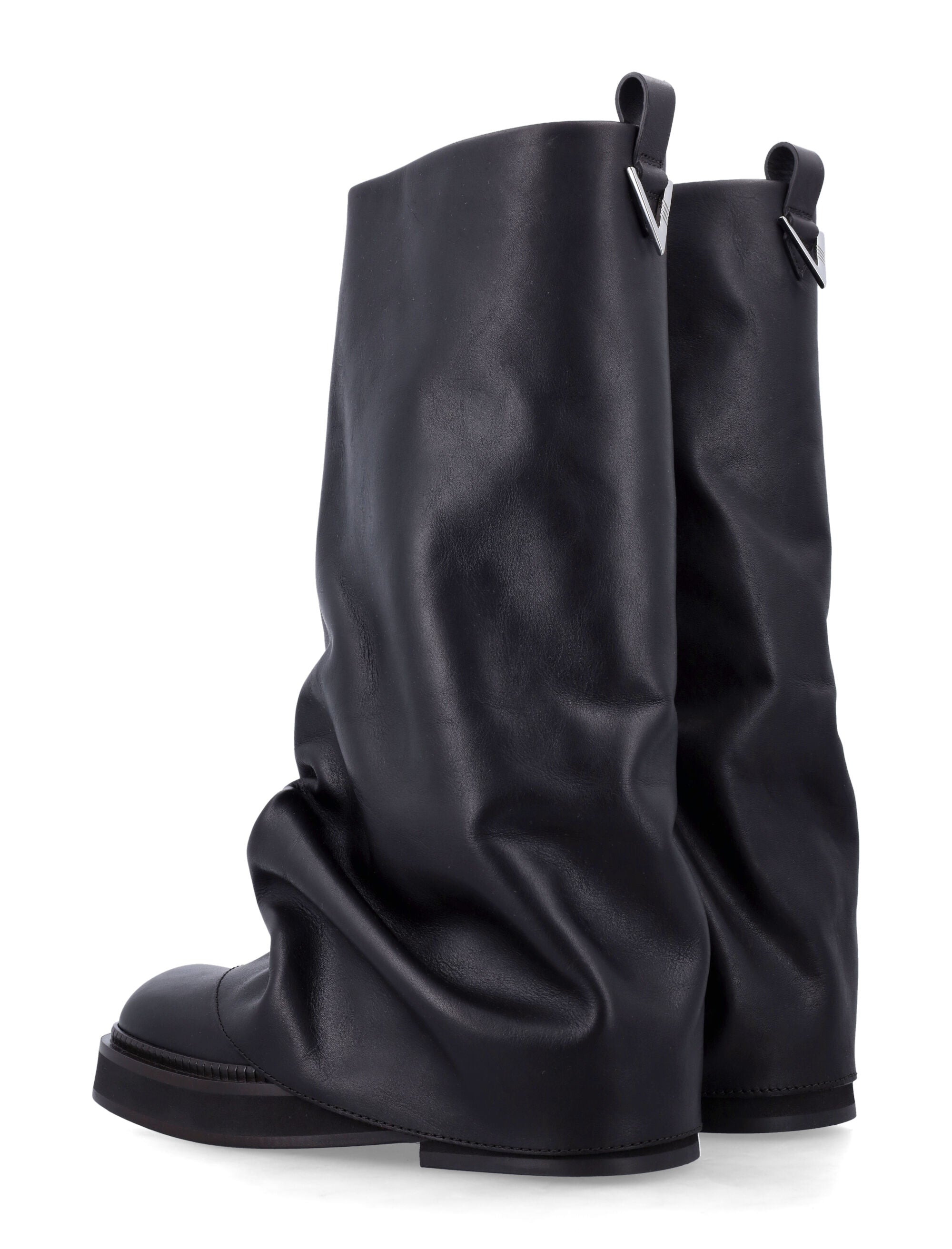 THE ATTICO Robin Square Toe Combat Boots