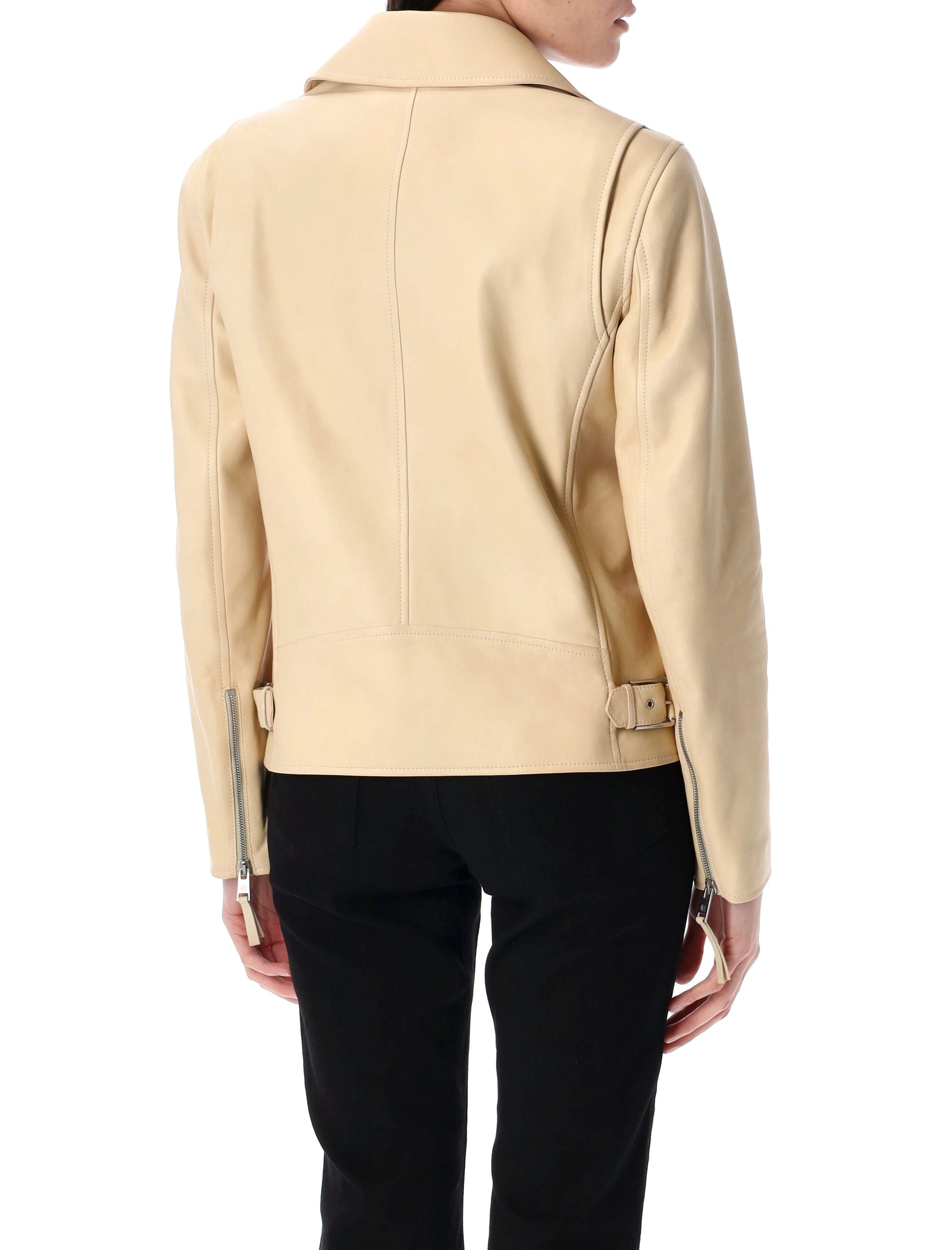 RALPH LAUREN Women's Sheepskin Leather Moto Jacket - Size 4