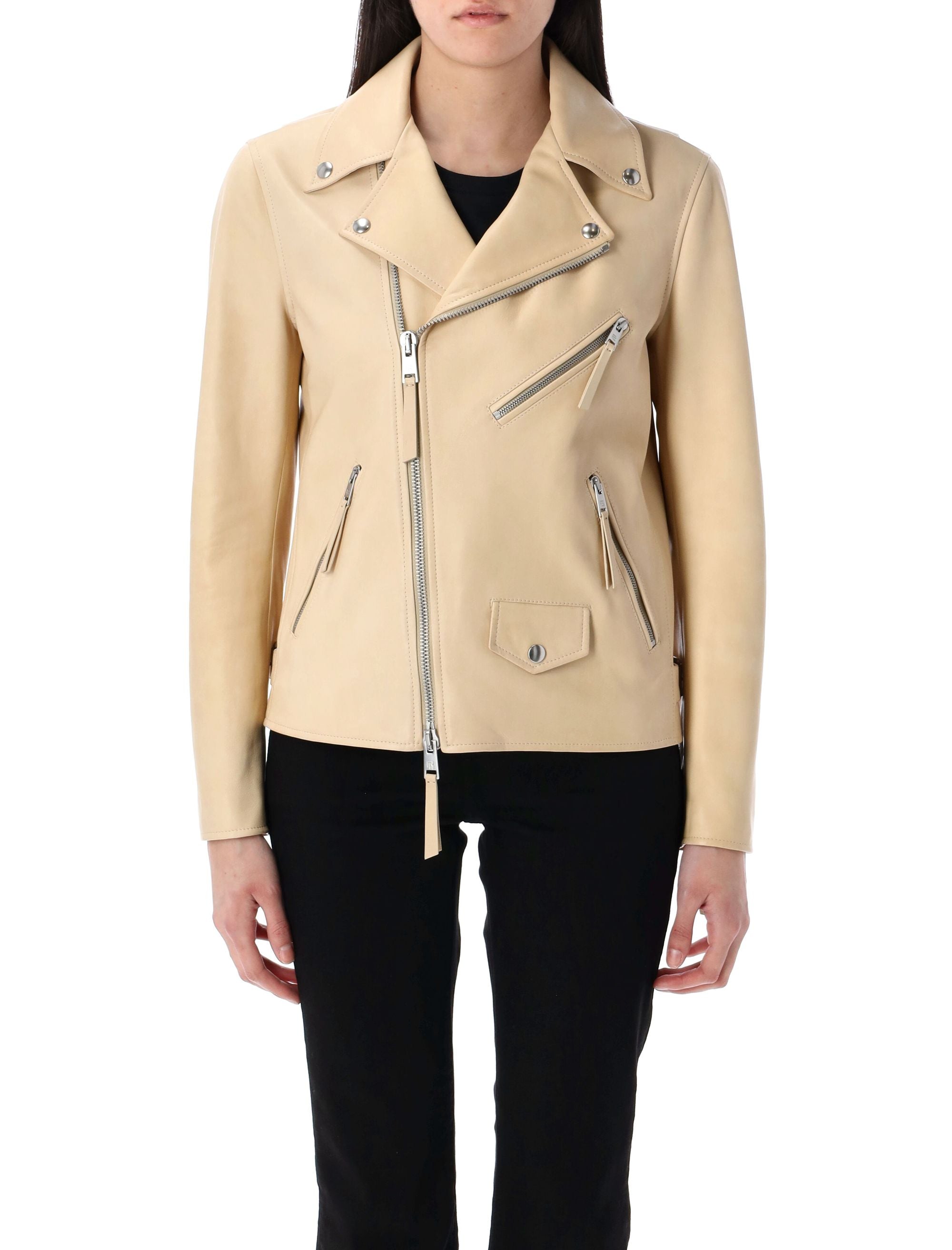 RALPH LAUREN Women's Sheepskin Leather Moto Jacket - Size 4