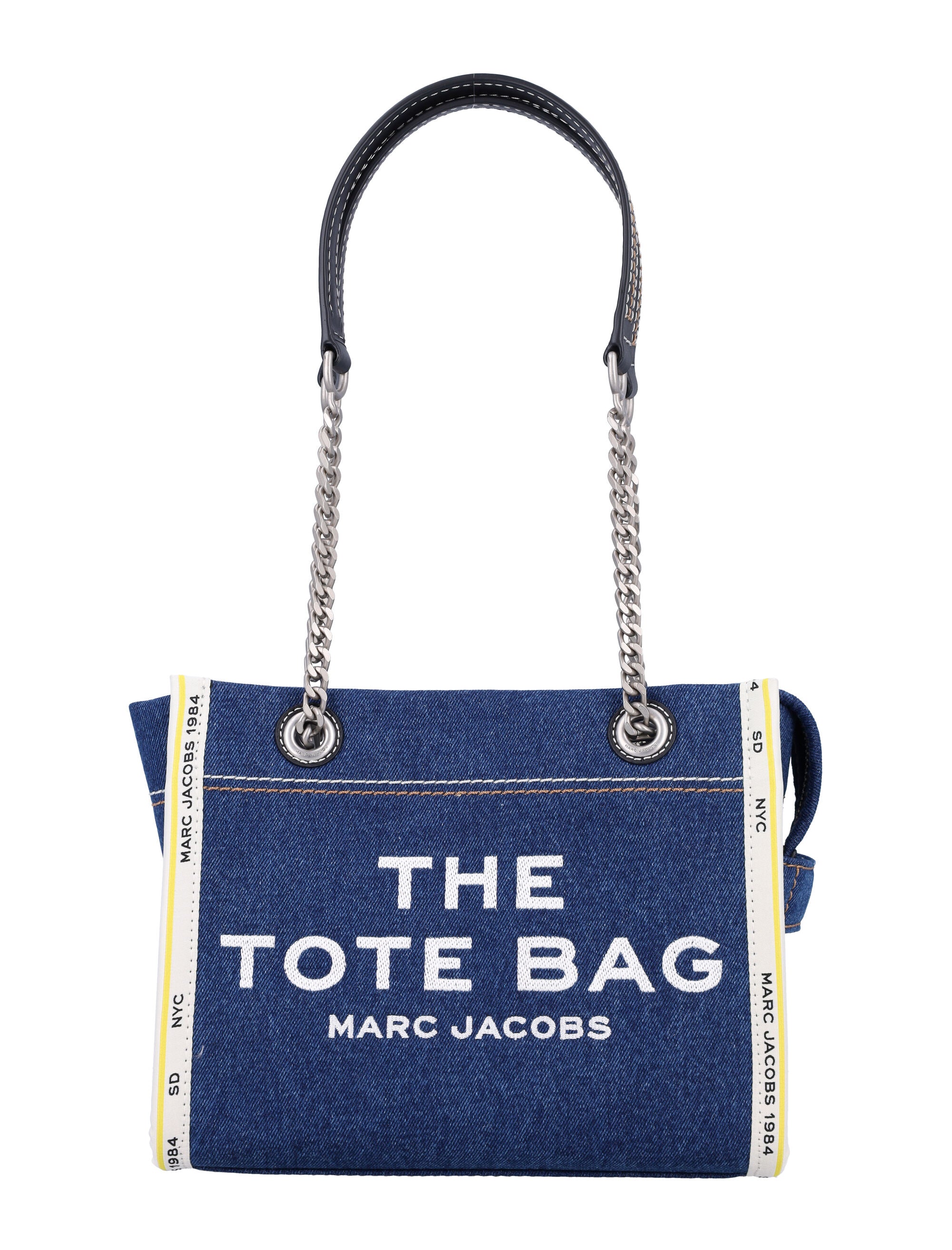 MARC JACOBS Mini Denim Chain Small Tote Handbag