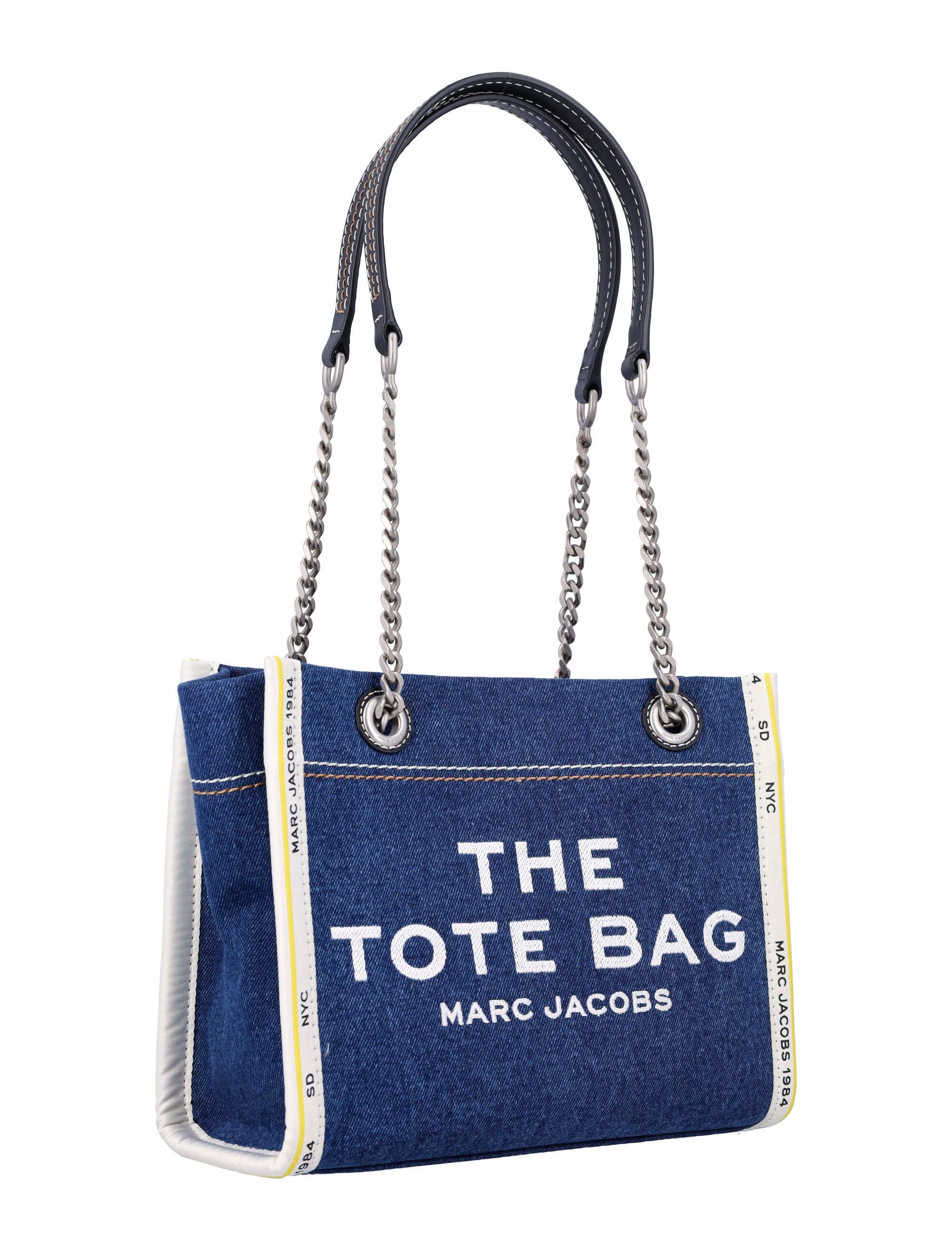 MARC JACOBS Mini Denim Chain Small Tote Handbag