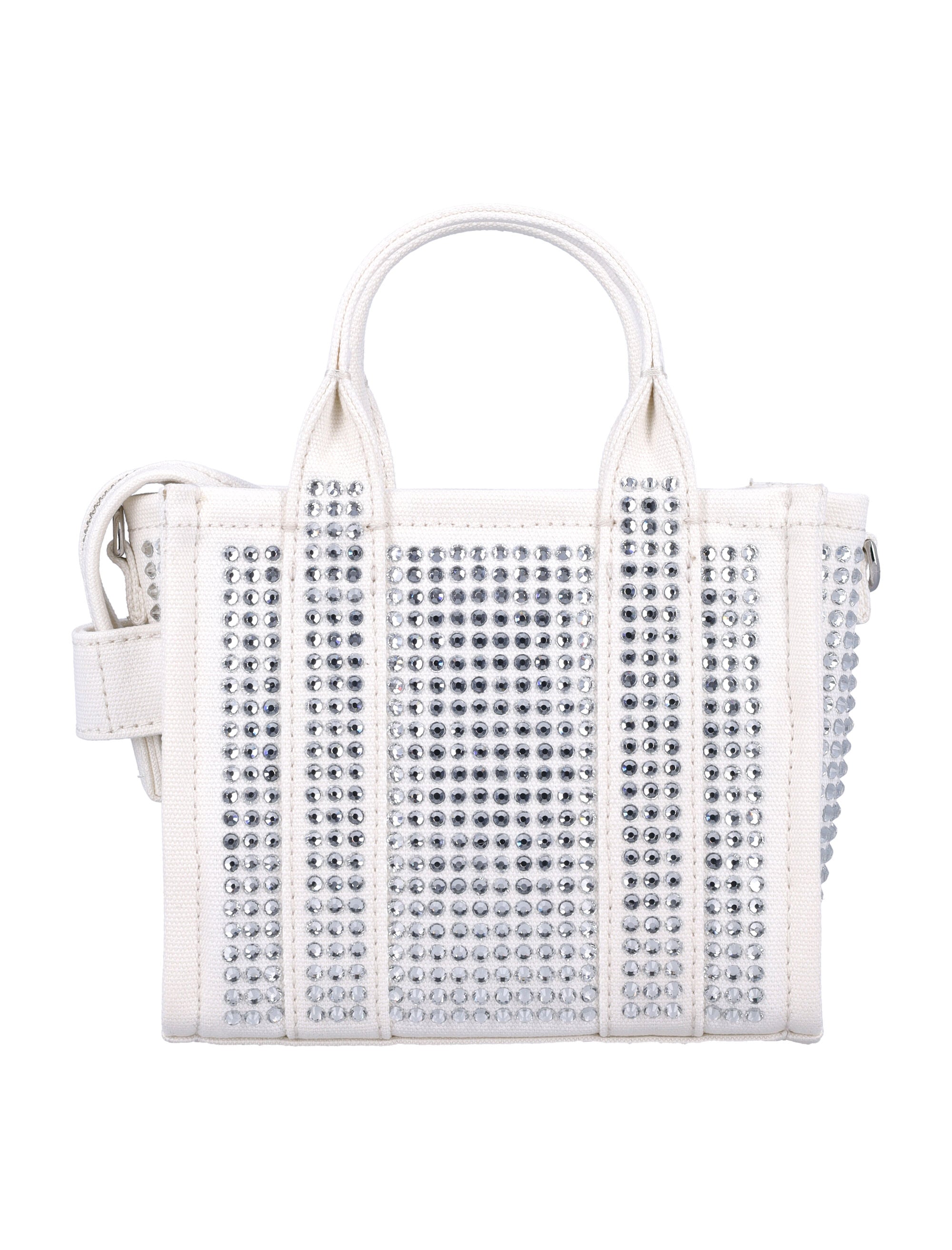 MARC JACOBS Mini Crystal Canvas Crossbody Tote Handbag