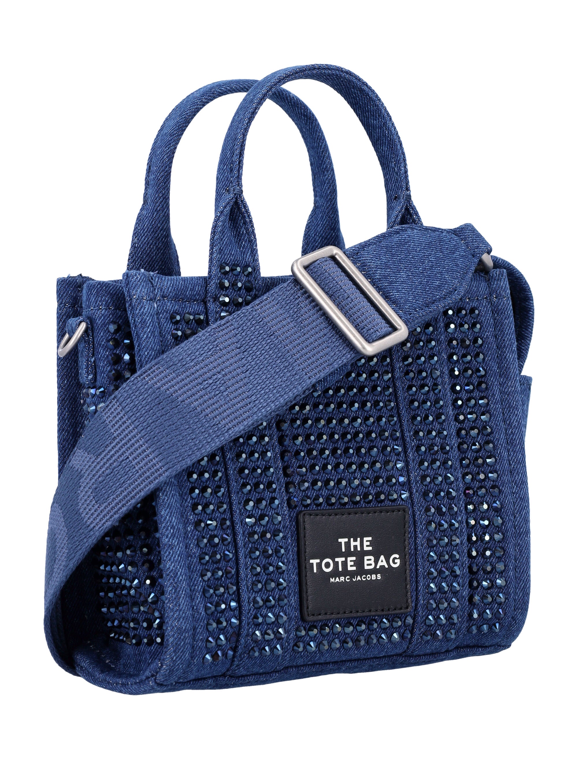 MARC JACOBS Crystal Denim Crossbody Tote Handbag - Mini Size