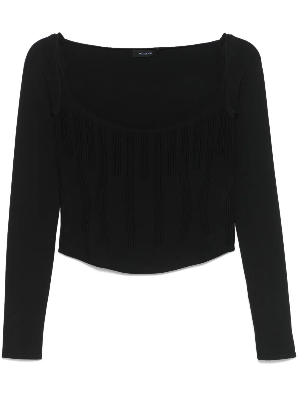 MUGLER Chic Madonna Neck Mini Top