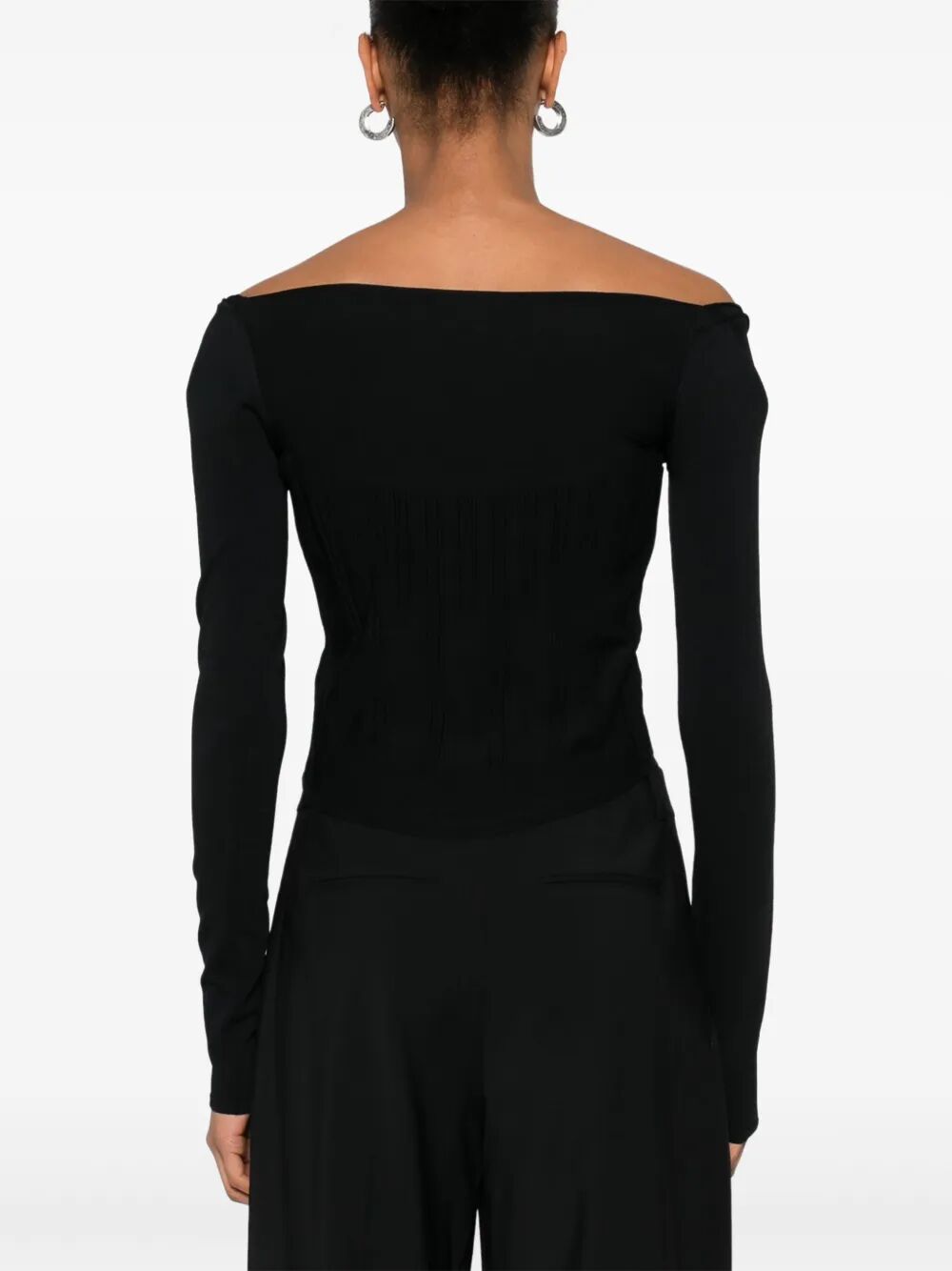 MUGLER Chic Madonna Neck Mini Top
