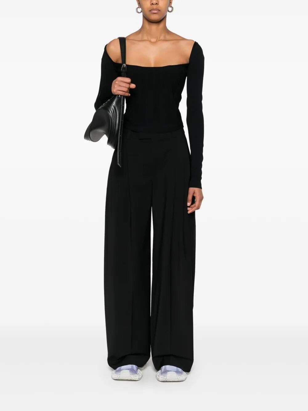 MUGLER Chic Madonna Neck Mini Top