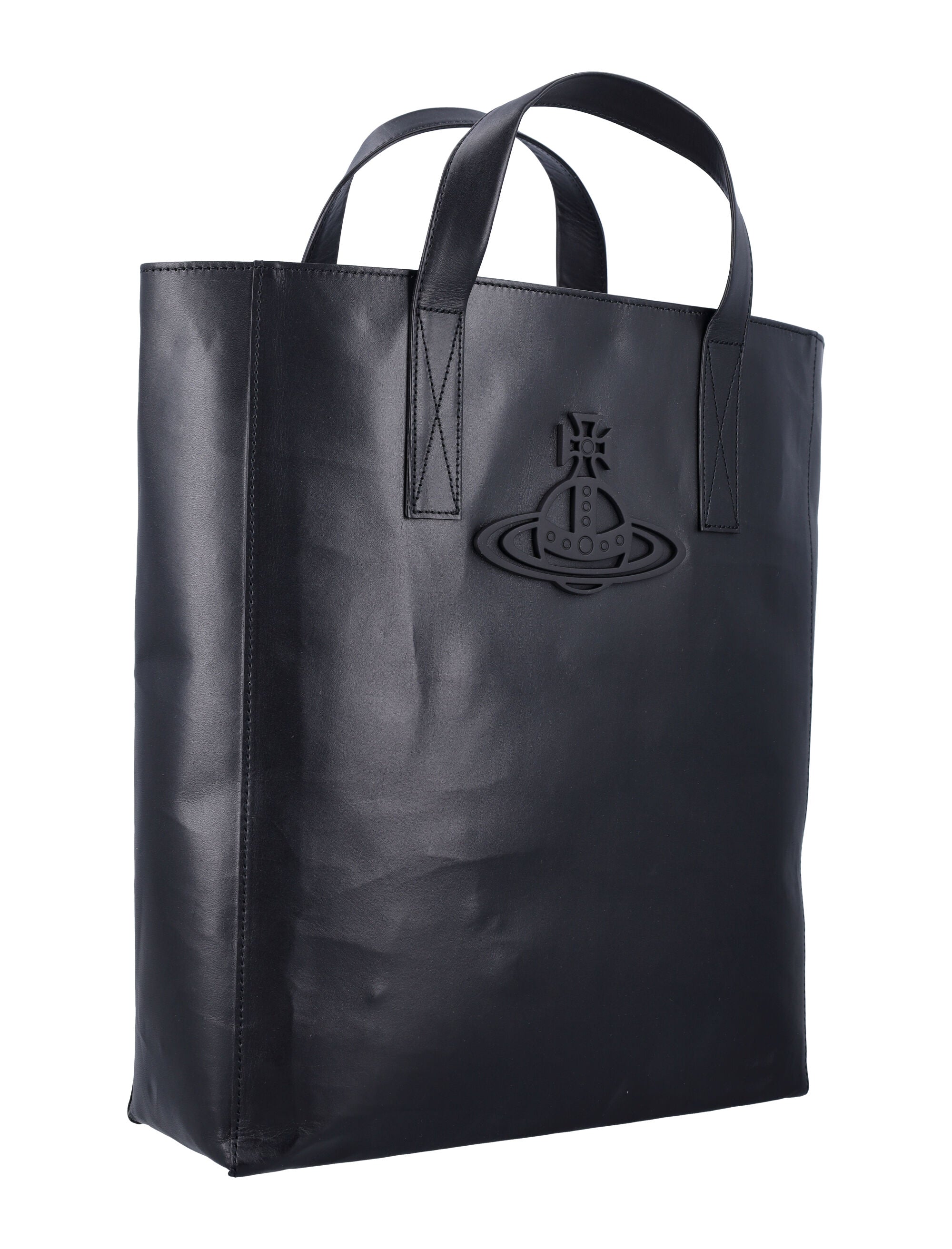 VIVIENNE WESTWOOD Medium Leather Sarah Shopping Handbag