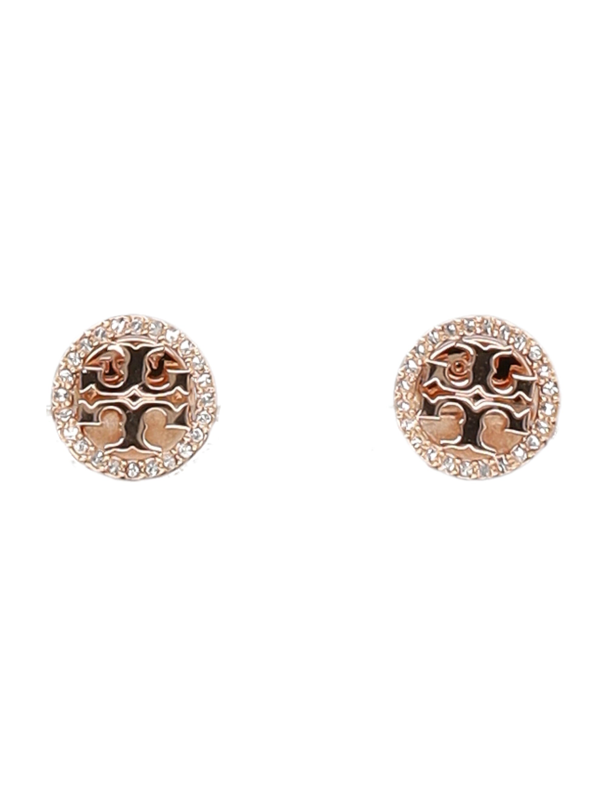 TORY BURCH Iconic Miller Pave Stud Earrings