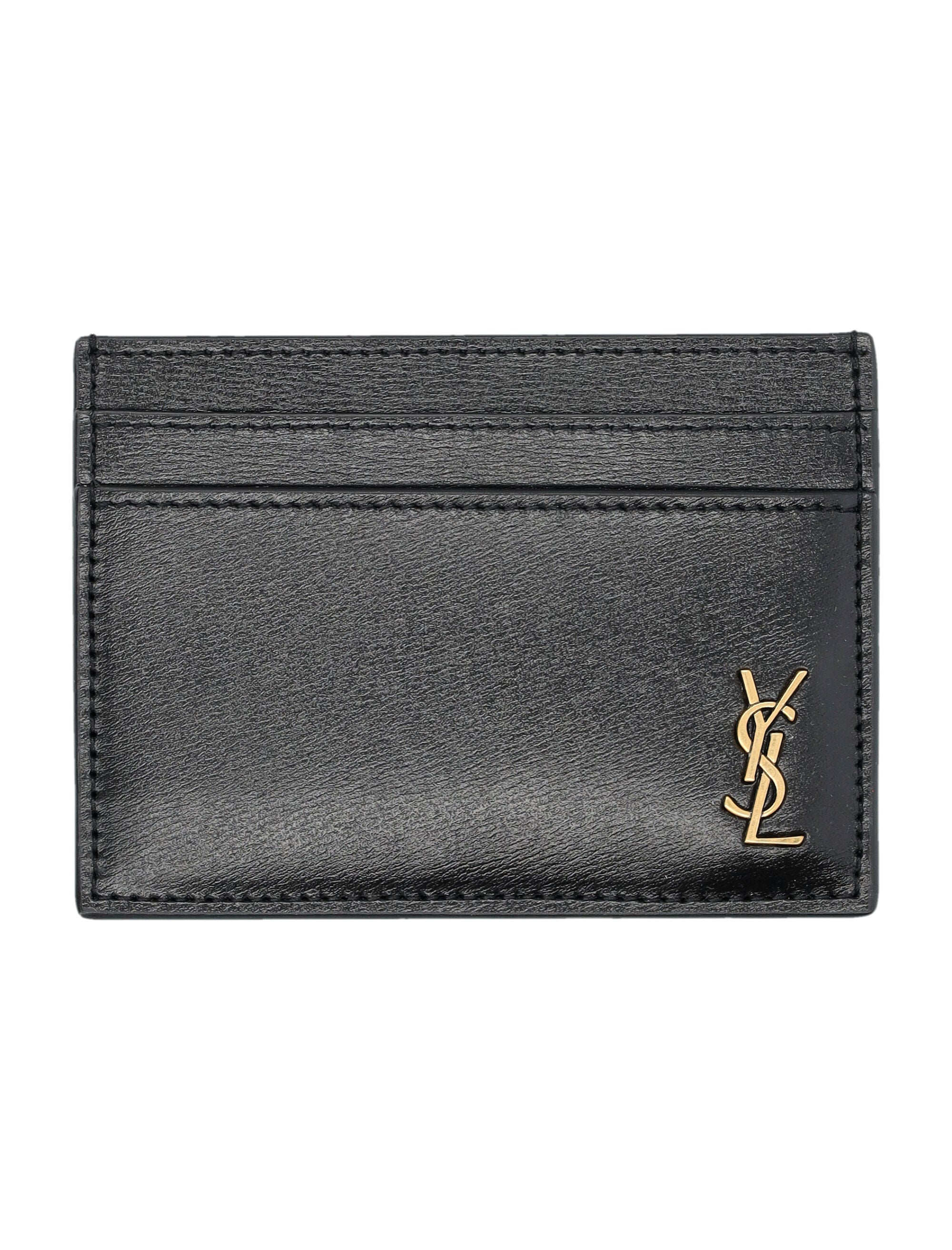 SAINT LAURENT Mini Leather Card Case