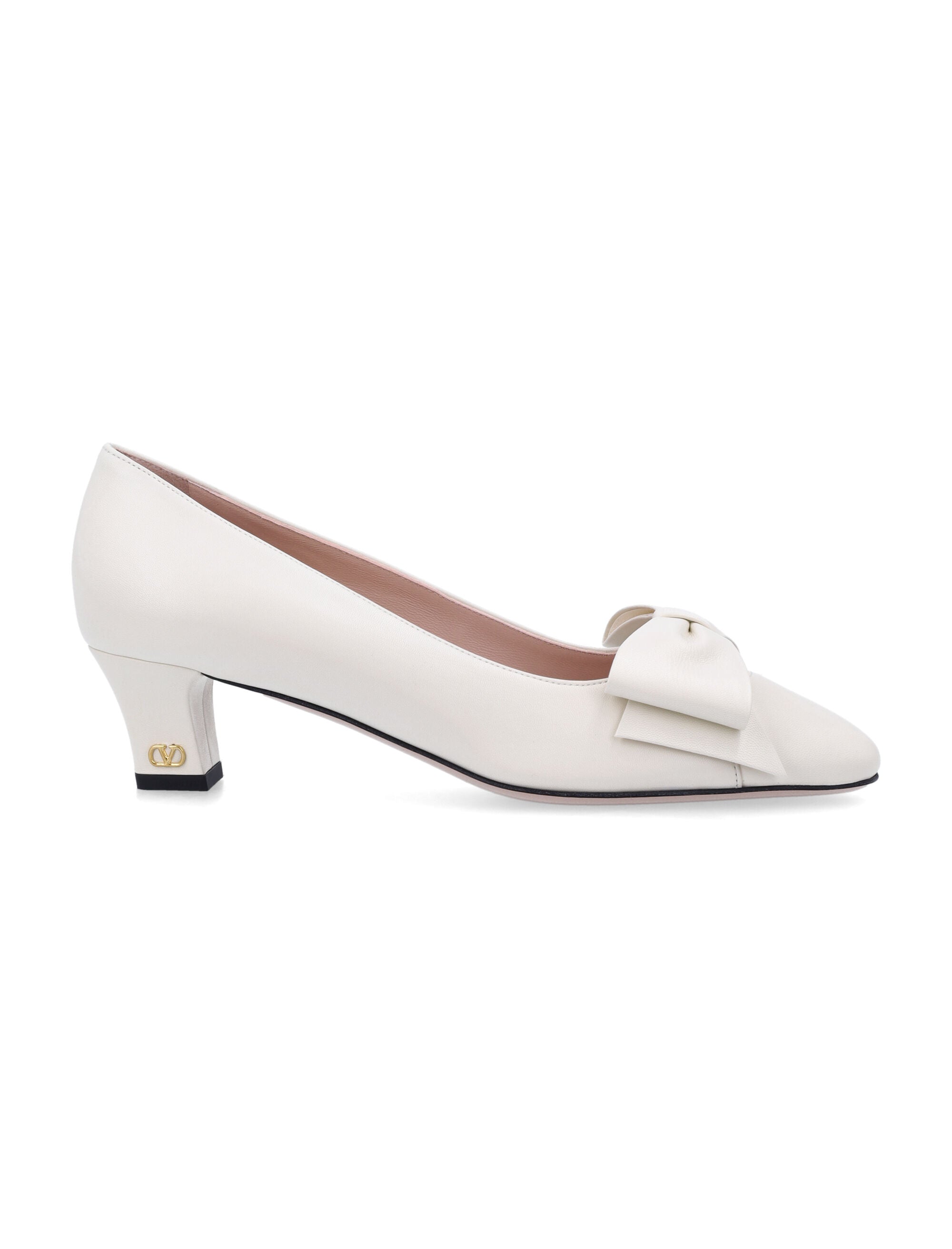 VALENTINO GARAVANI Elegant Bowow Pump with Rounded Square Toe - 4.5 cm Heel