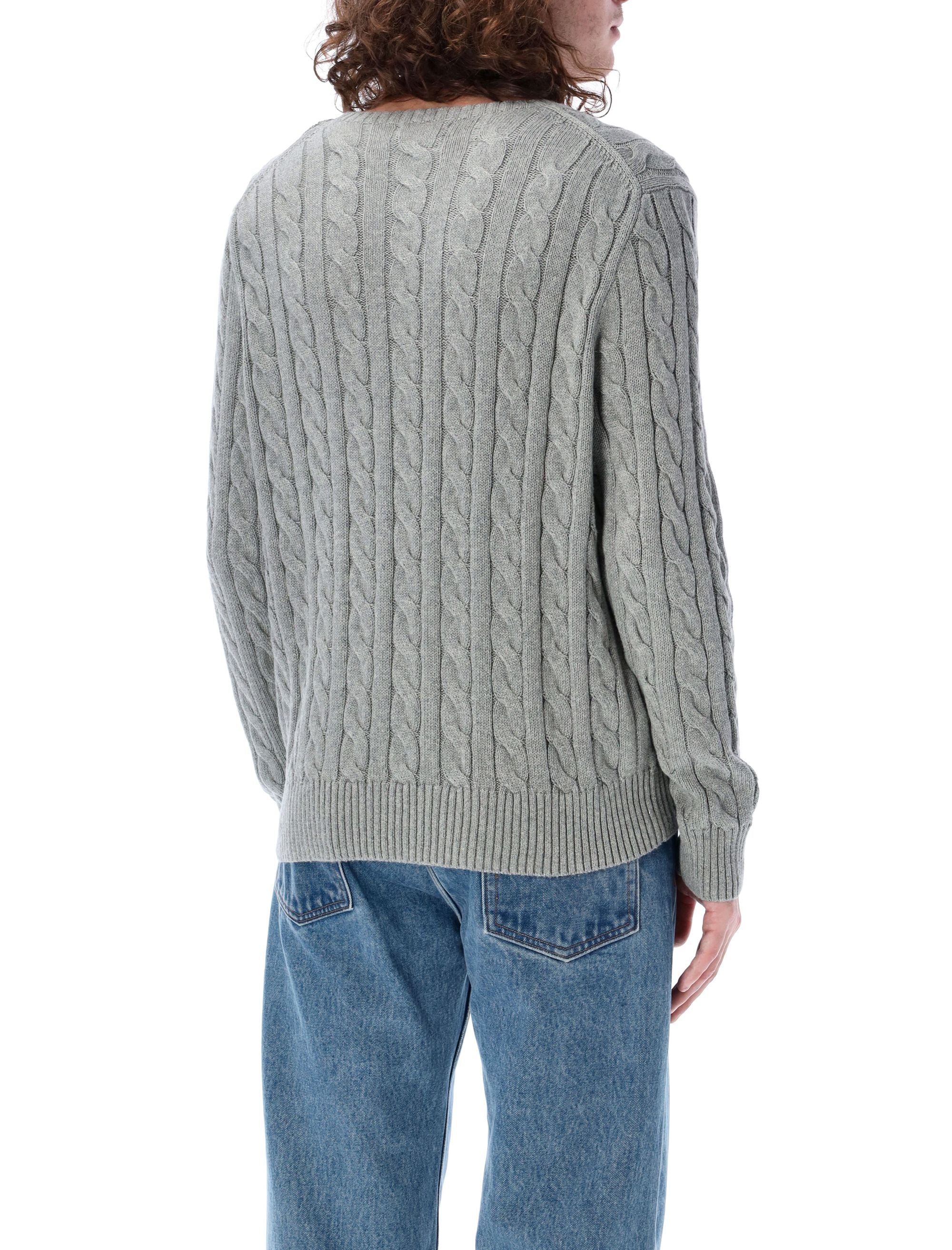 POLO RALPH LAUREN Men's Cable Knit Sweater - Long Sleeve Regular Fit