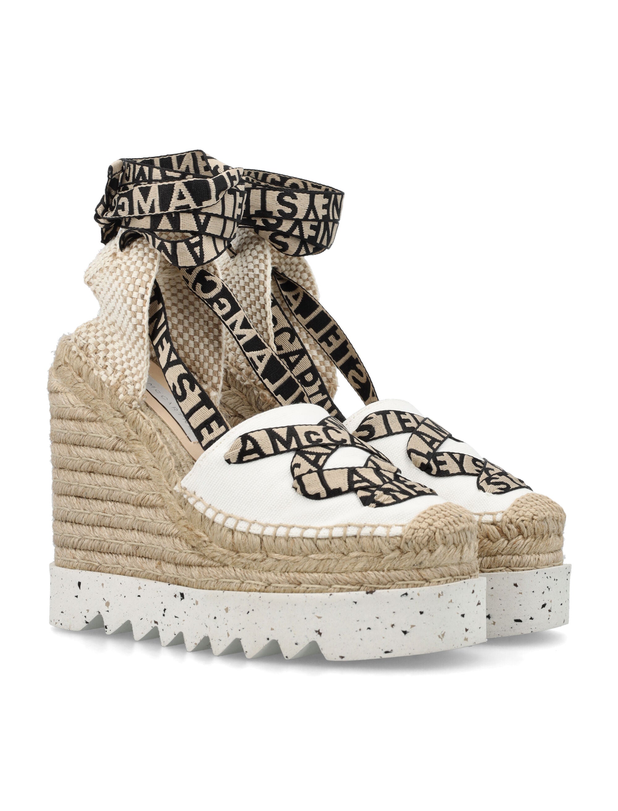 STELLA MCCARTNEY Gaia Platform Espadrille Wedges - 13 cm Heel