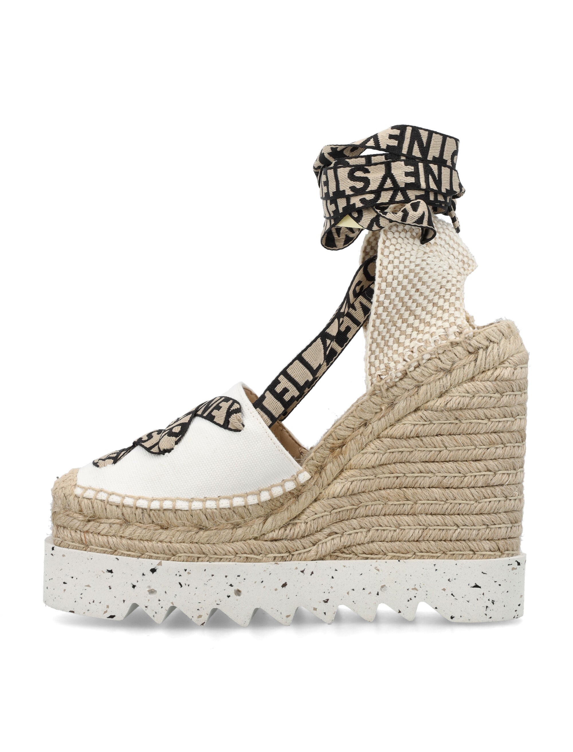 STELLA MCCARTNEY Gaia Platform Espadrille Wedges - 13 cm Heel