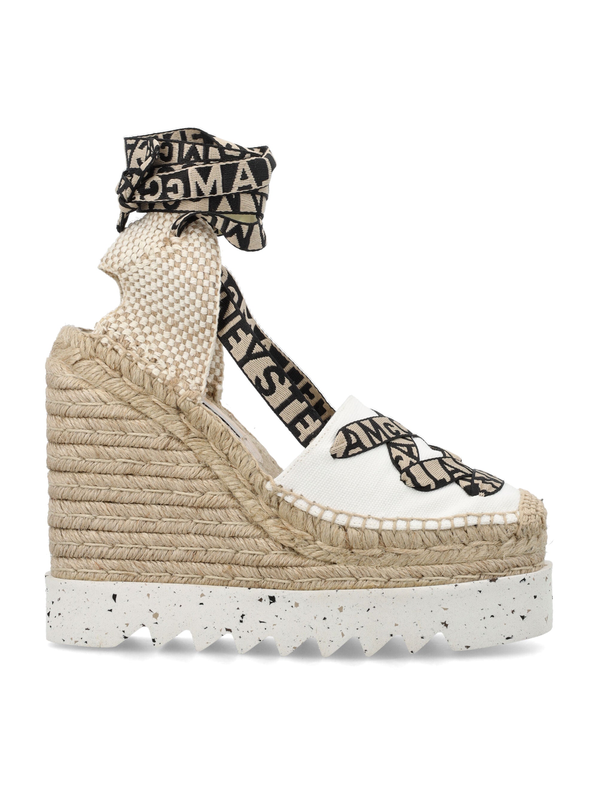 STELLA MCCARTNEY Gaia Platform Espadrille Wedges - 13 cm Heel