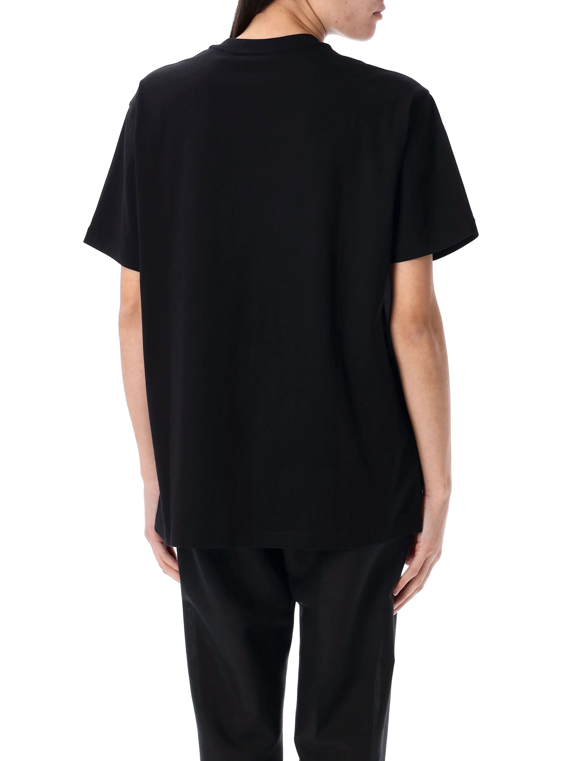 BURBERRY Check Pocket Cotton T-Shirt - Women's Loose Fit, Short Sleeve