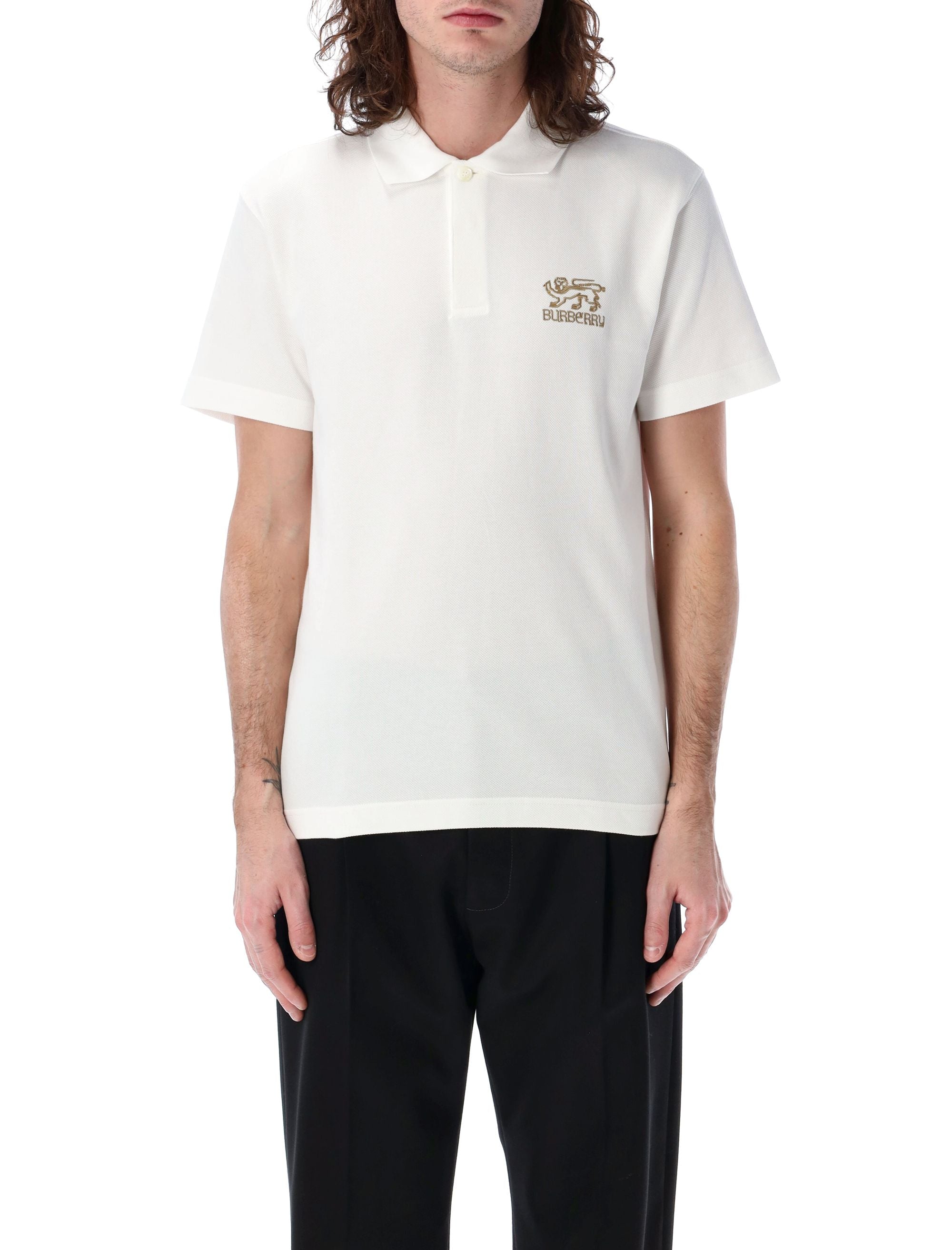 BURBERRY Slim Fit Cotton Polo Shirt - L