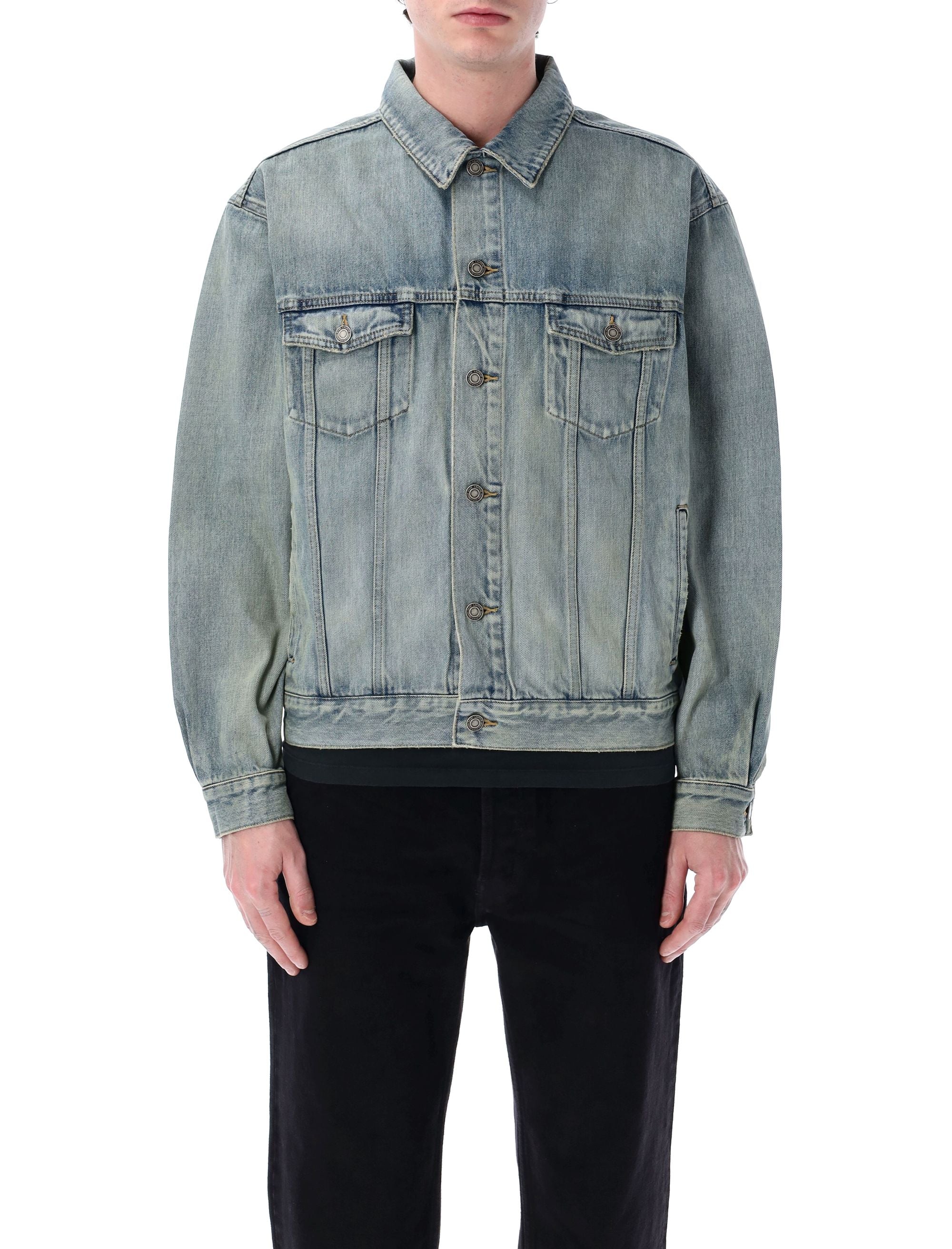 SAINT LAURENT Loose Fit Denim Trucker Jacket - Size 50