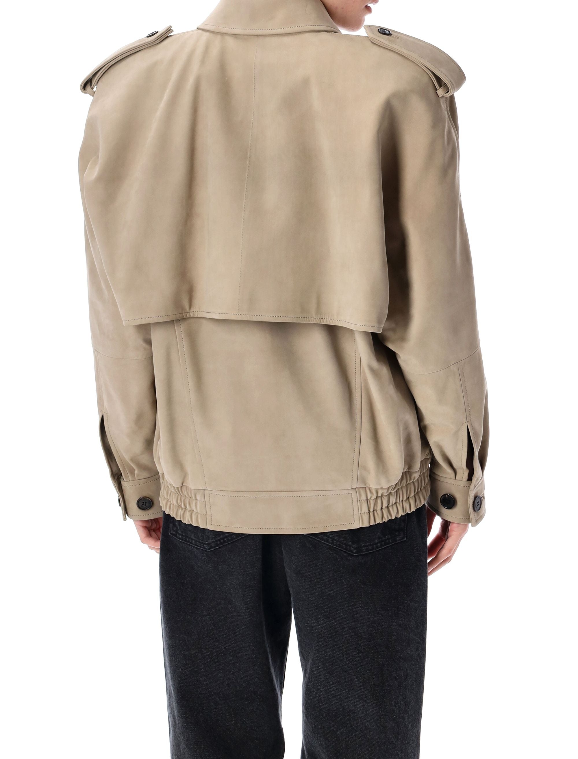 SAINT LAURENT Nubuck Bomber Jacket - Women’s Size 36