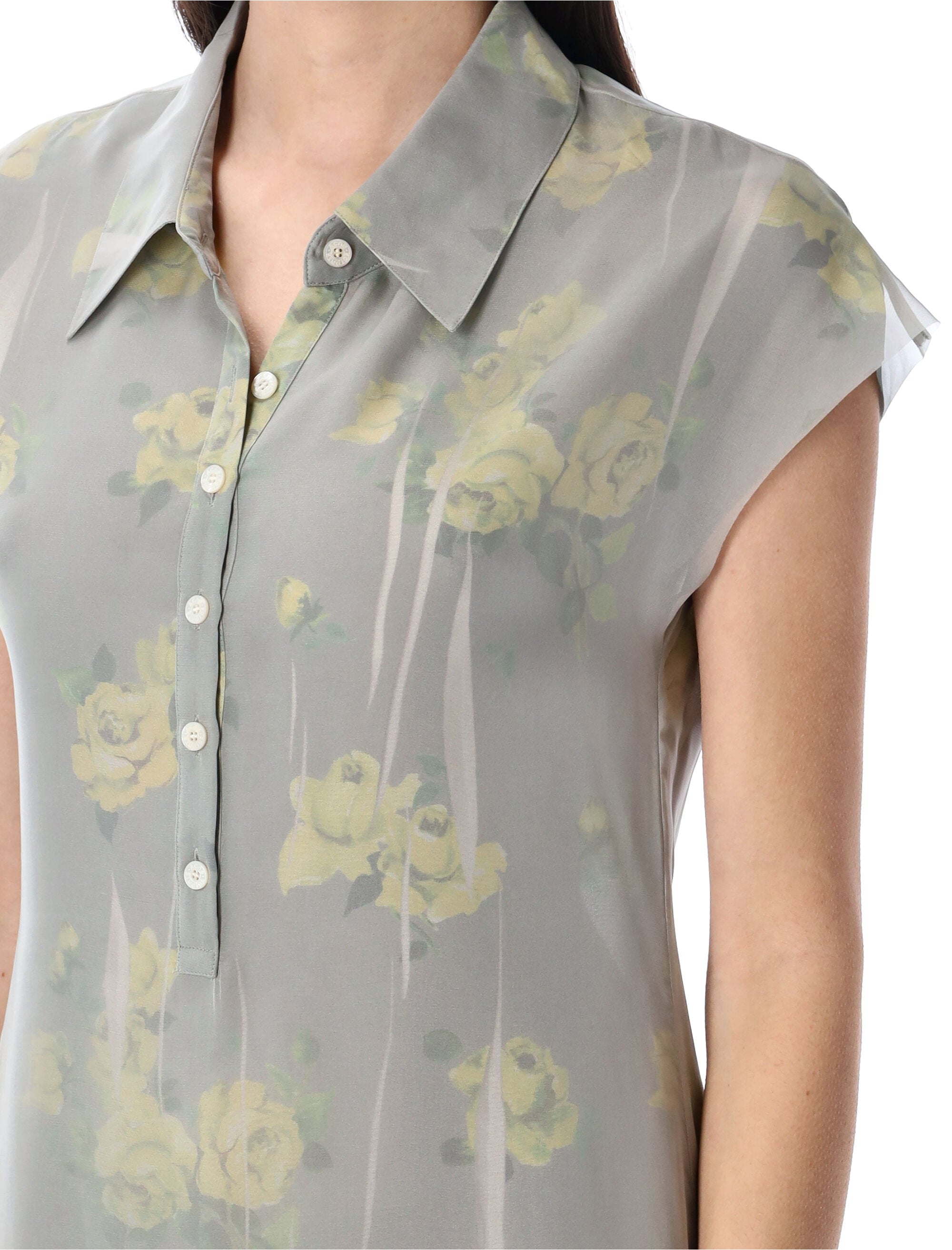 ACNE STUDIOS Rose Print Long Dress - Size 36